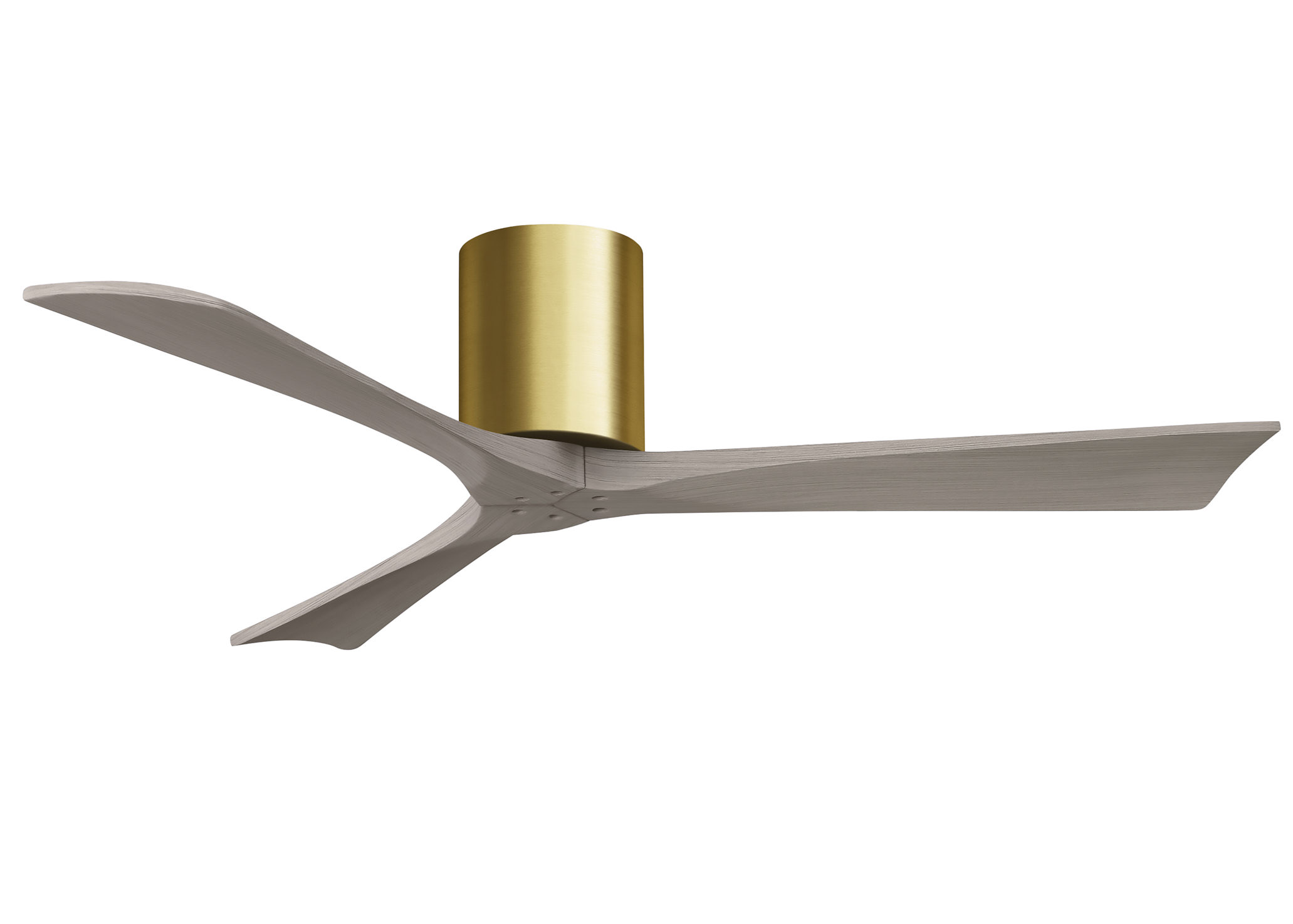 Irene-3H 6-speed ceiling fan in brushed brass finish with 52