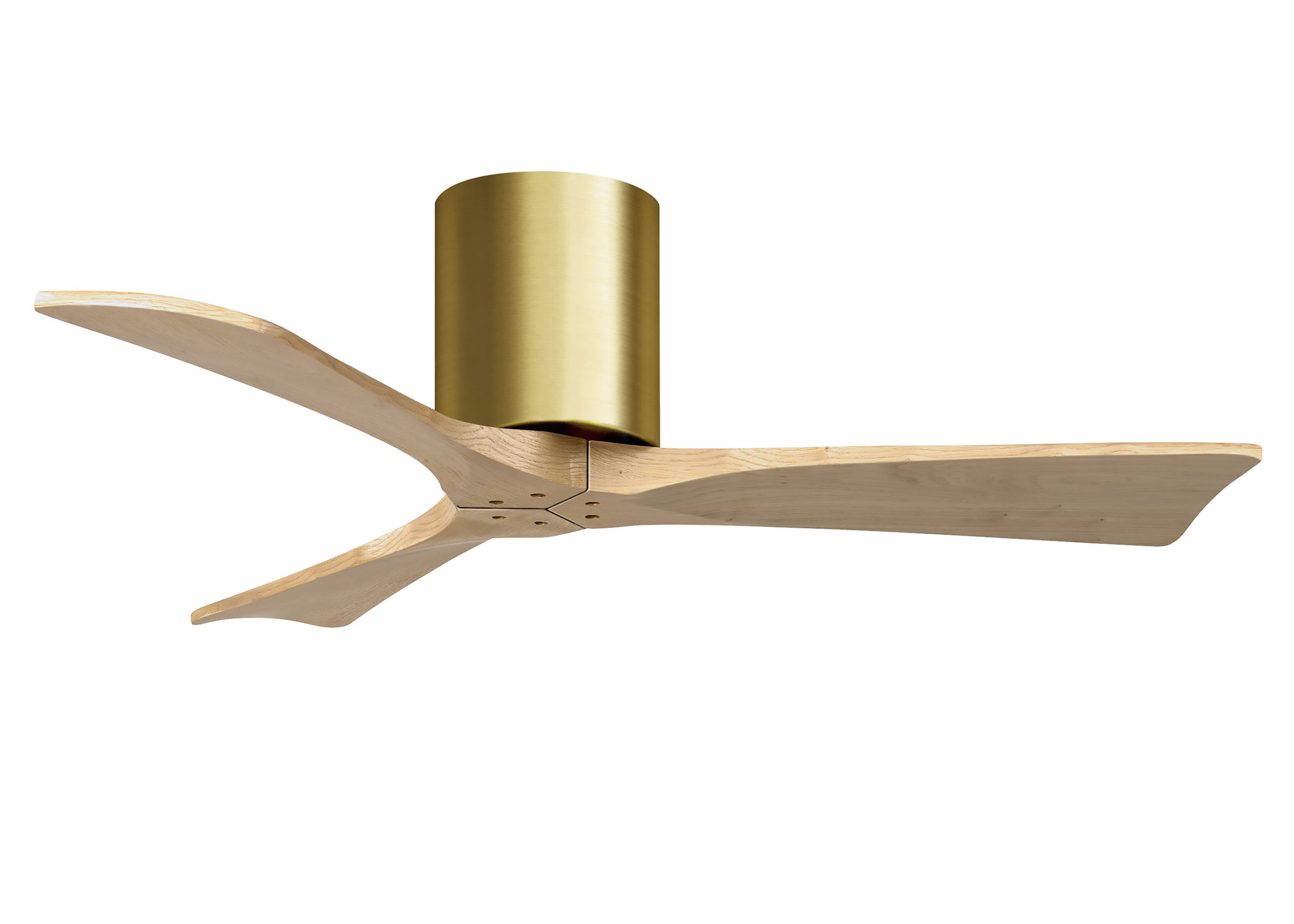 Irene-3H 6-speed ceiling fan in brushed brass finish with 42