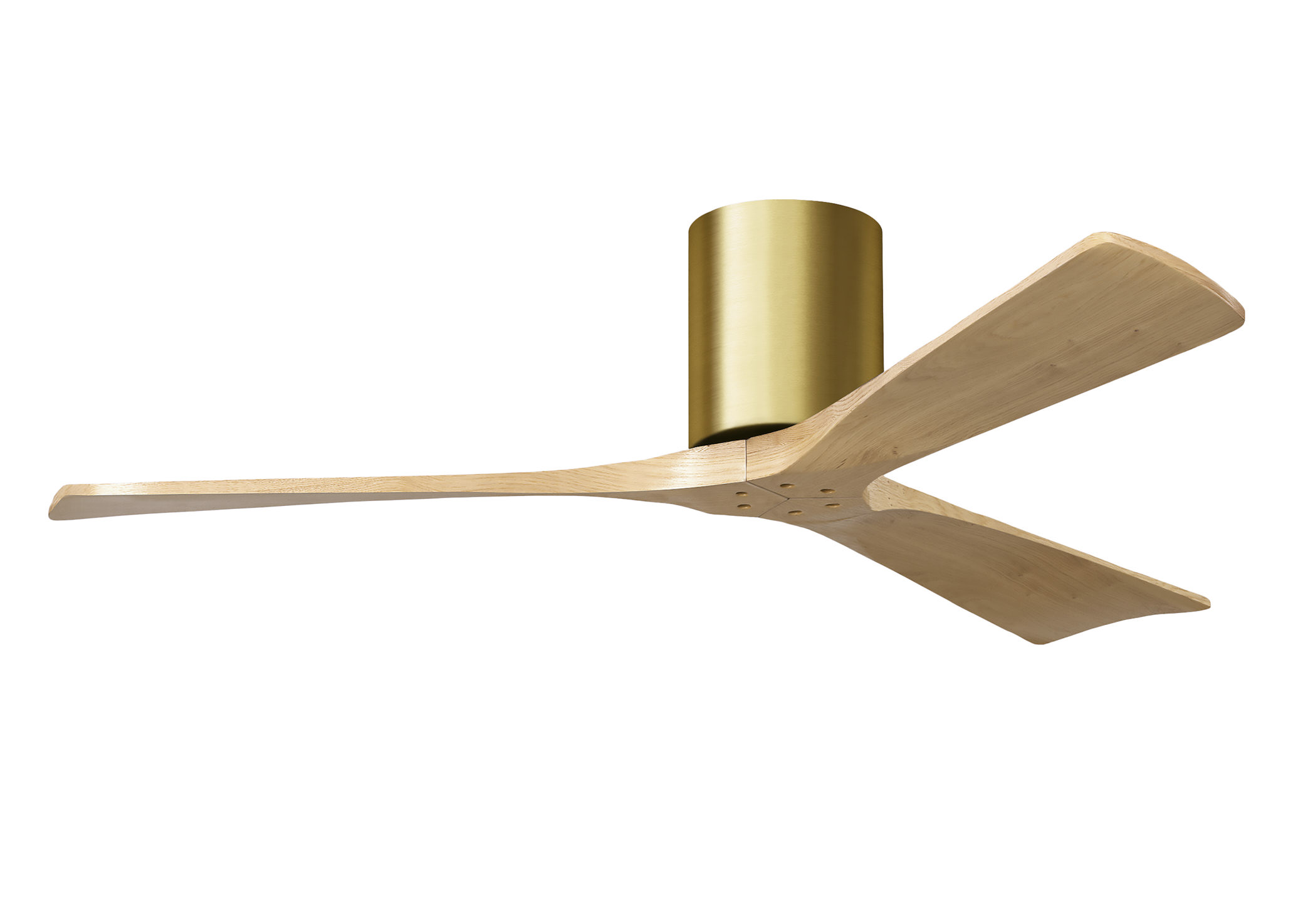 Irene-3H 6-speed ceiling fan in brushed brass finish with 52