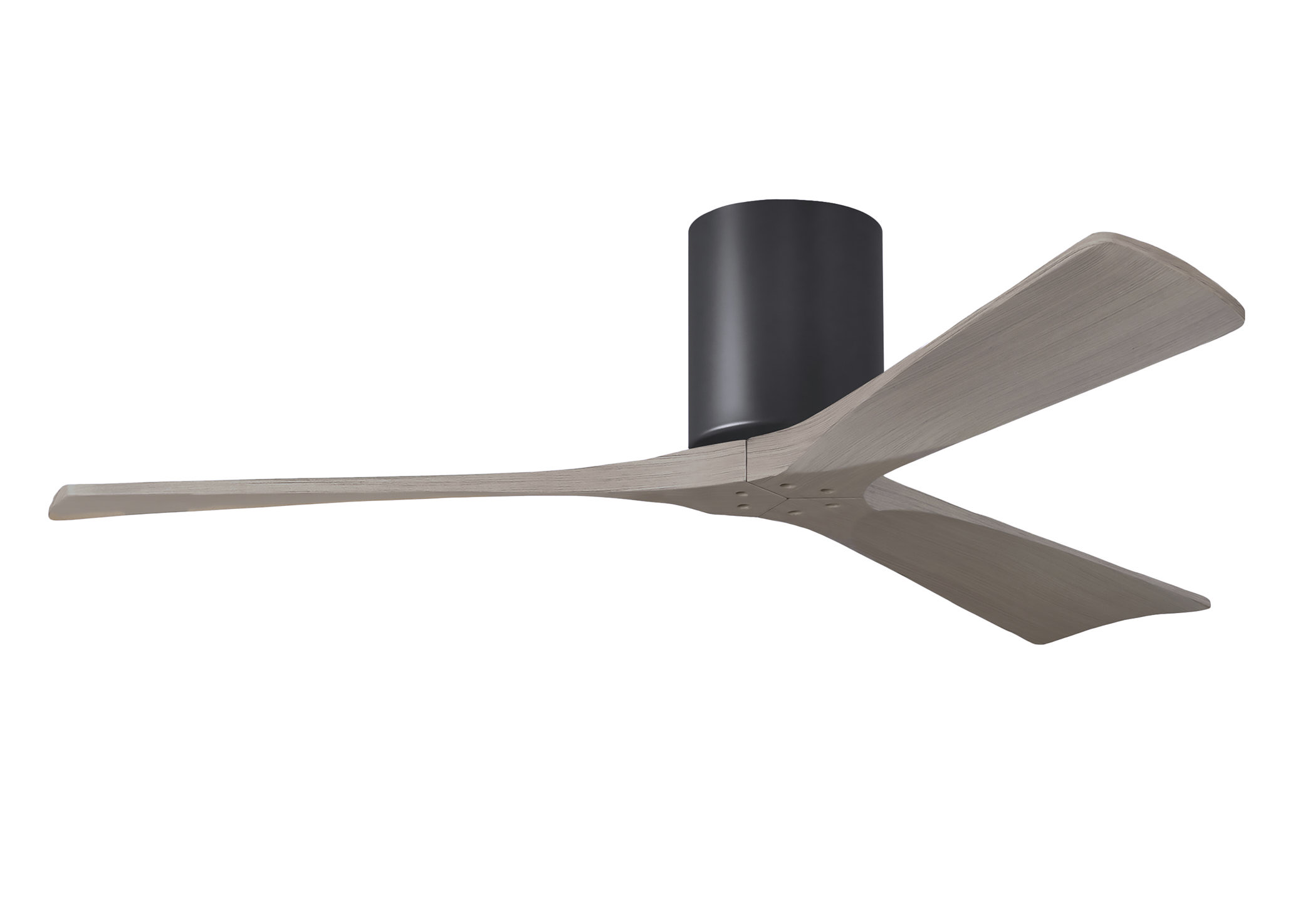 Irene-3H 6-speed ceiling fan in matte black finish with 52