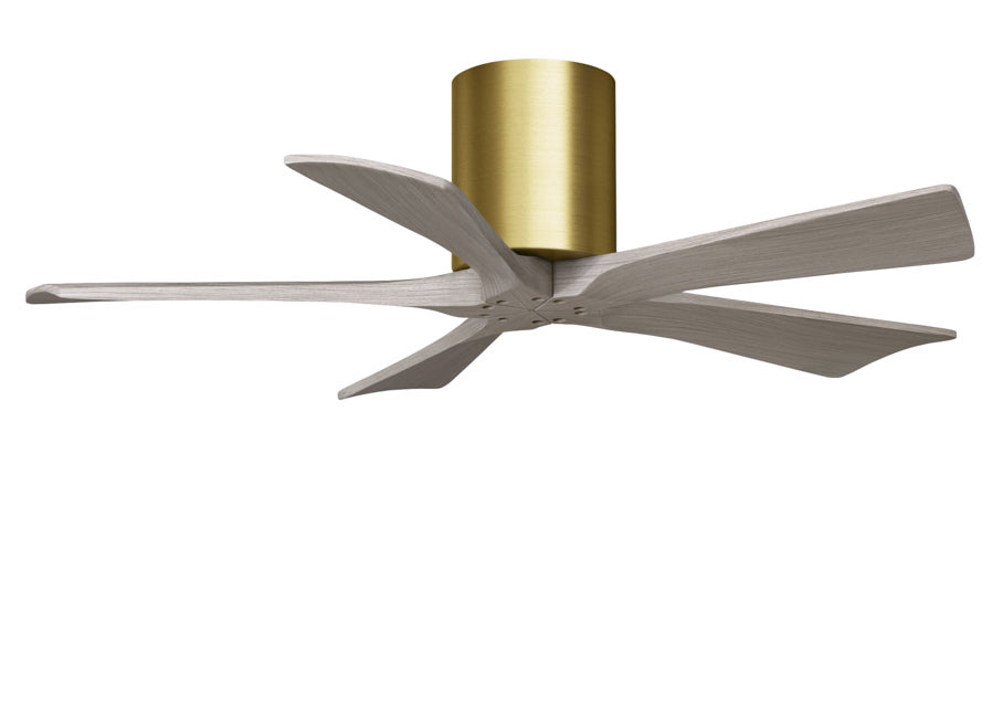 Irene-5H 6-speed ceiling fan in brushed brass finish with 42