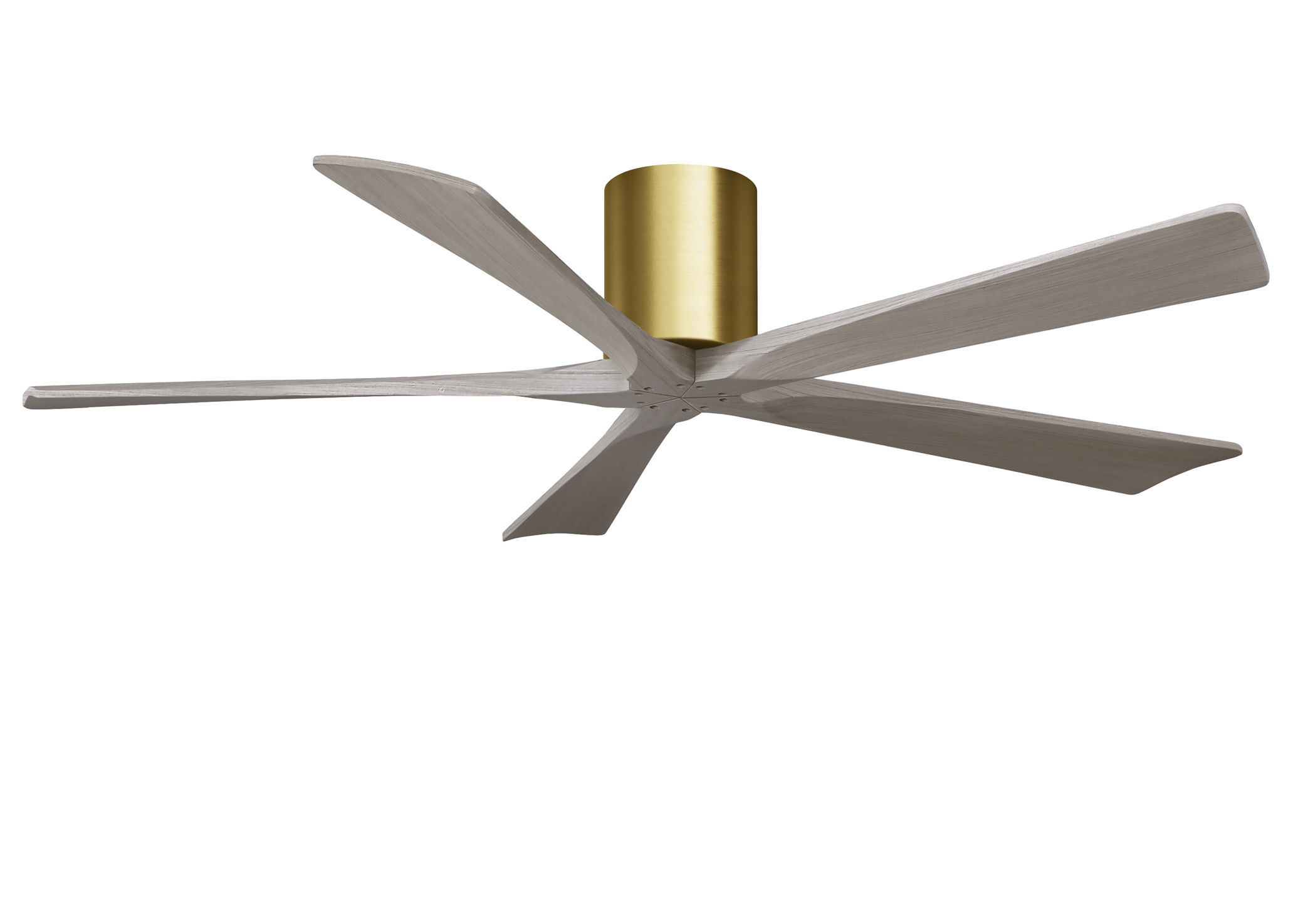 Irene-5H 6-speed ceiling fan in brushed brass finish with 60
