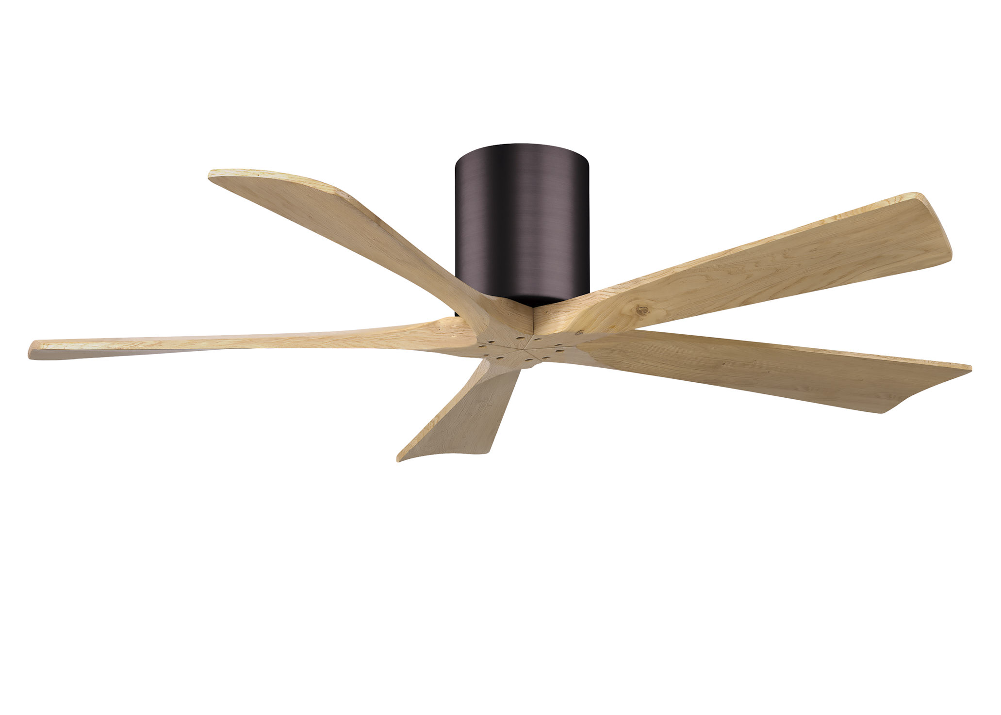 Irene-5H 6-speed ceiling fan in brushed bronze finish with 52
