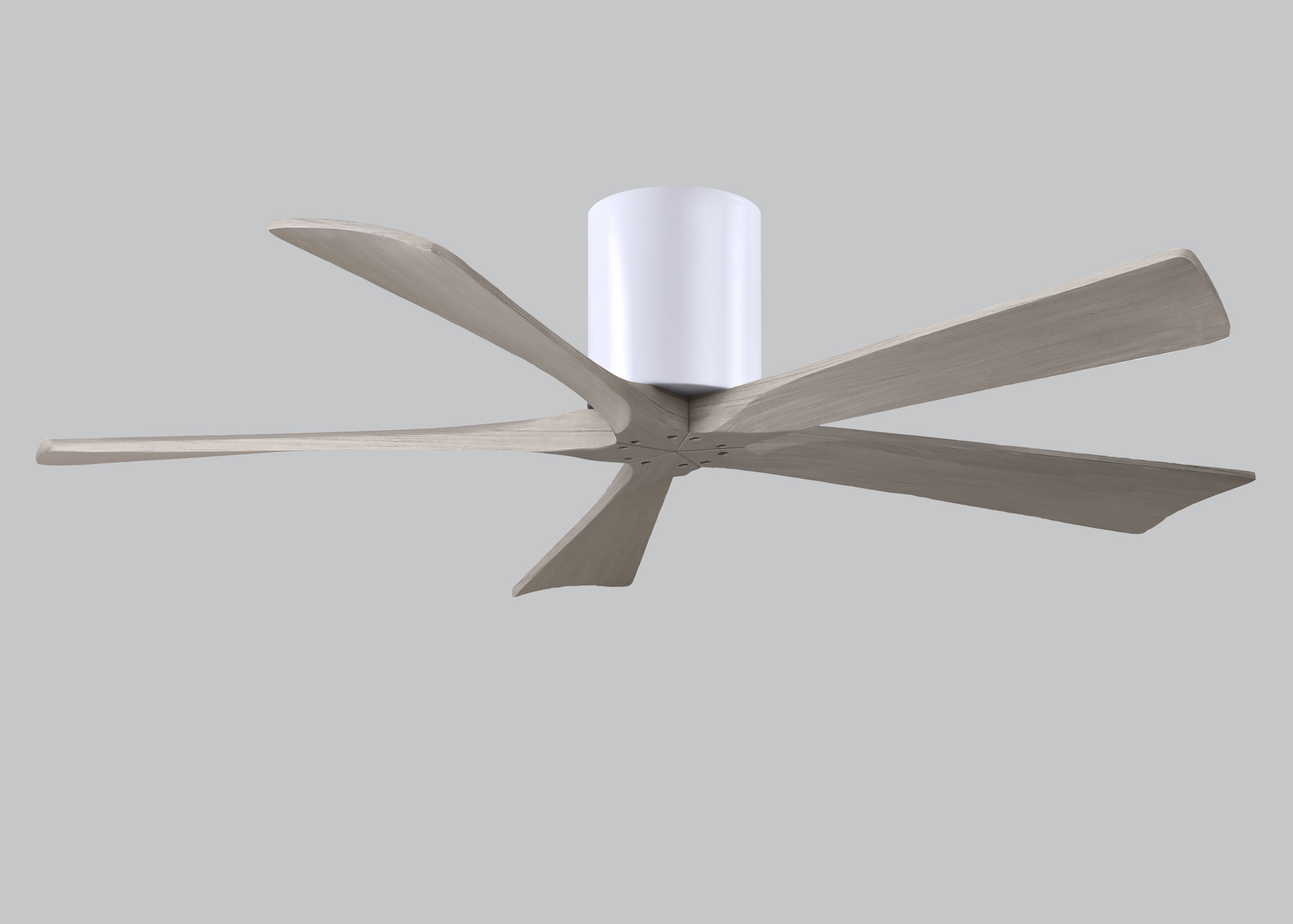 Irene-5H 6-speed ceiling fan in gloss white finish with 52