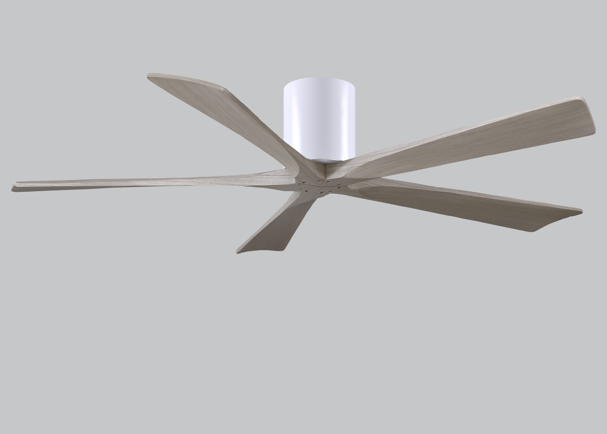 Irene-5H 6-speed ceiling fan in gloss white finish with 60