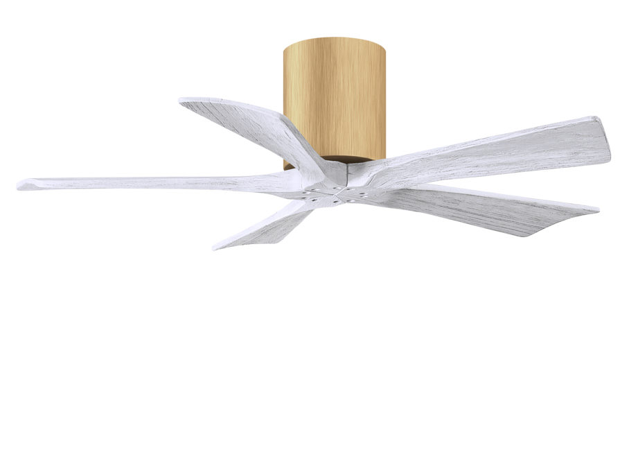 Irene-5H 6-speed ceiling fan in light maple finish with 42