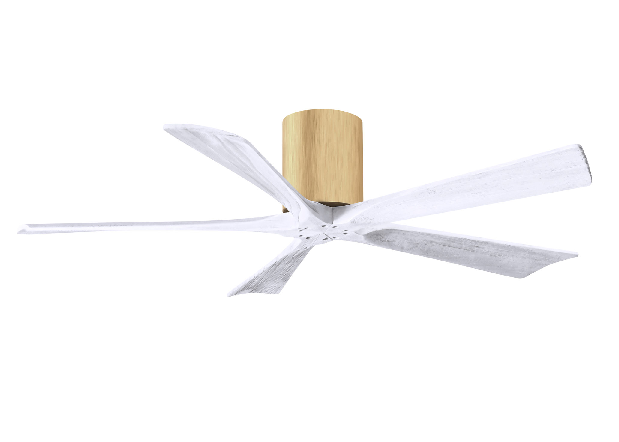Irene-5H 6-speed ceiling fan in light maple finish with 52