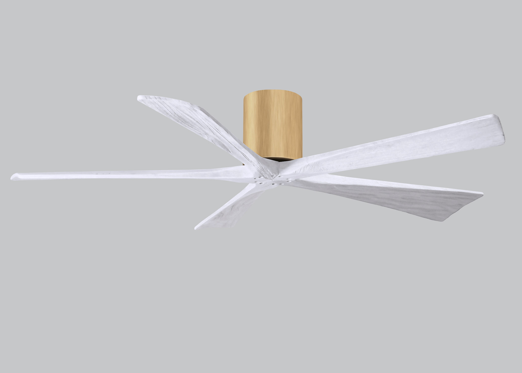 Irene-5H 6-speed ceiling fan in light maple finish with 60