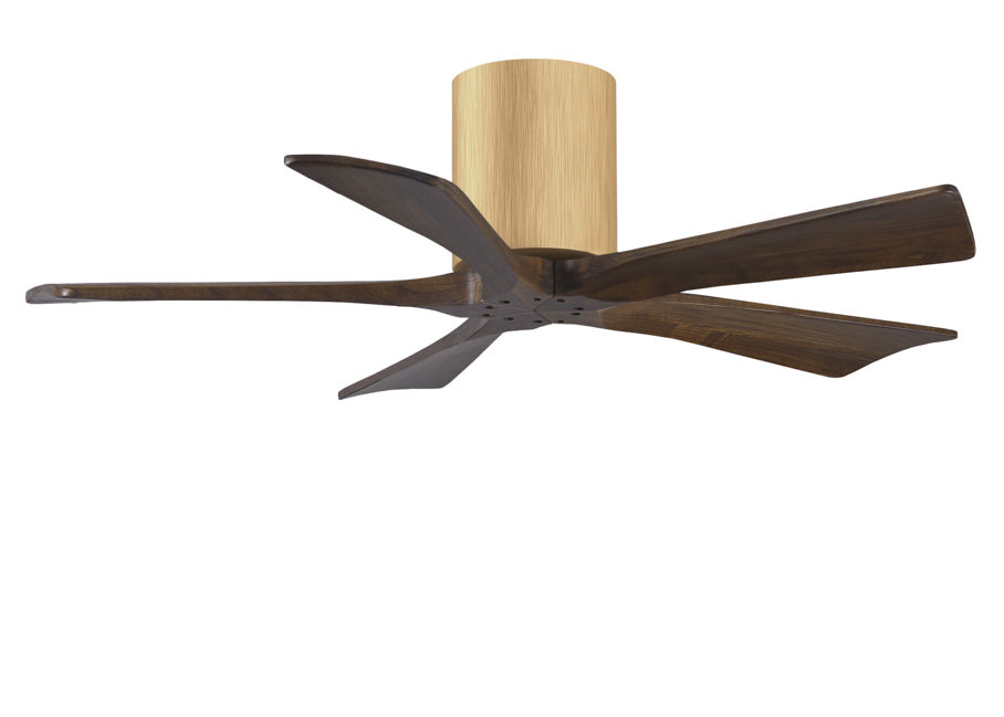 Irene-5H 6-speed ceiling fan in light maple finish with 42