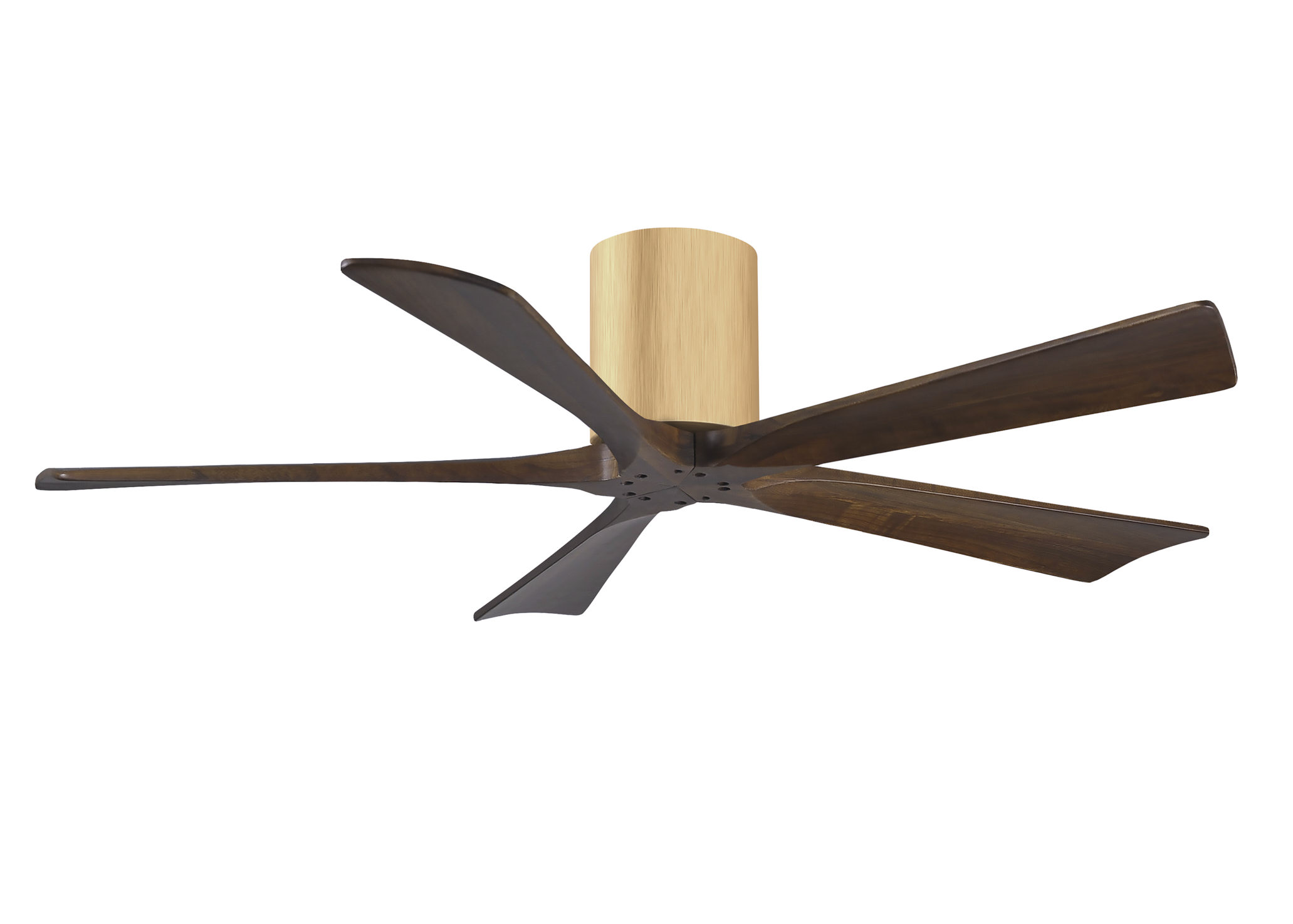 Irene-5H 6-speed ceiling fan in light maple finish with 52