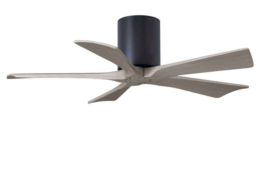 Irene-5H 6-speed ceiling fan in matte black finish with 42