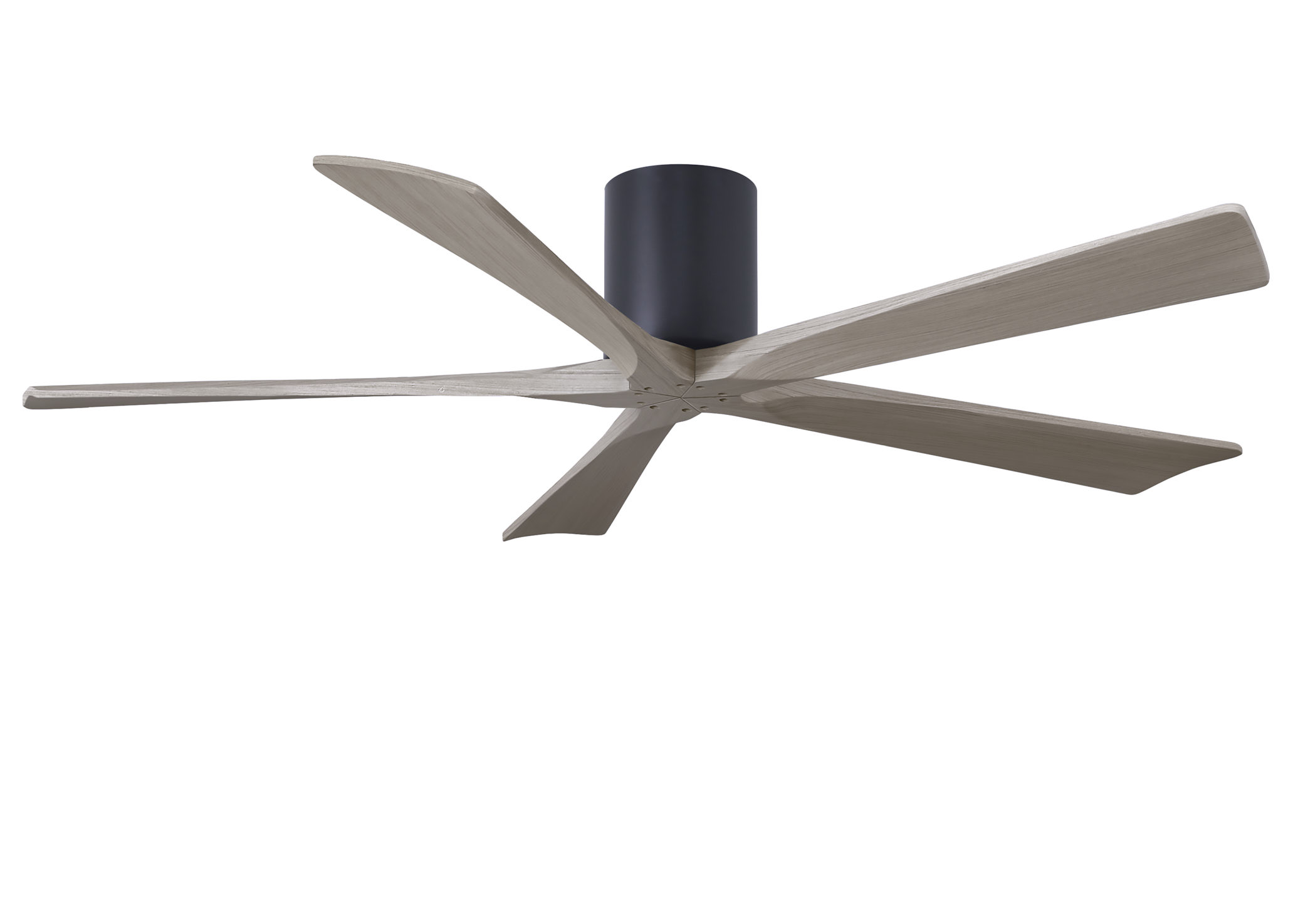 Irene-5H 6-speed ceiling fan in matte black finish with 60