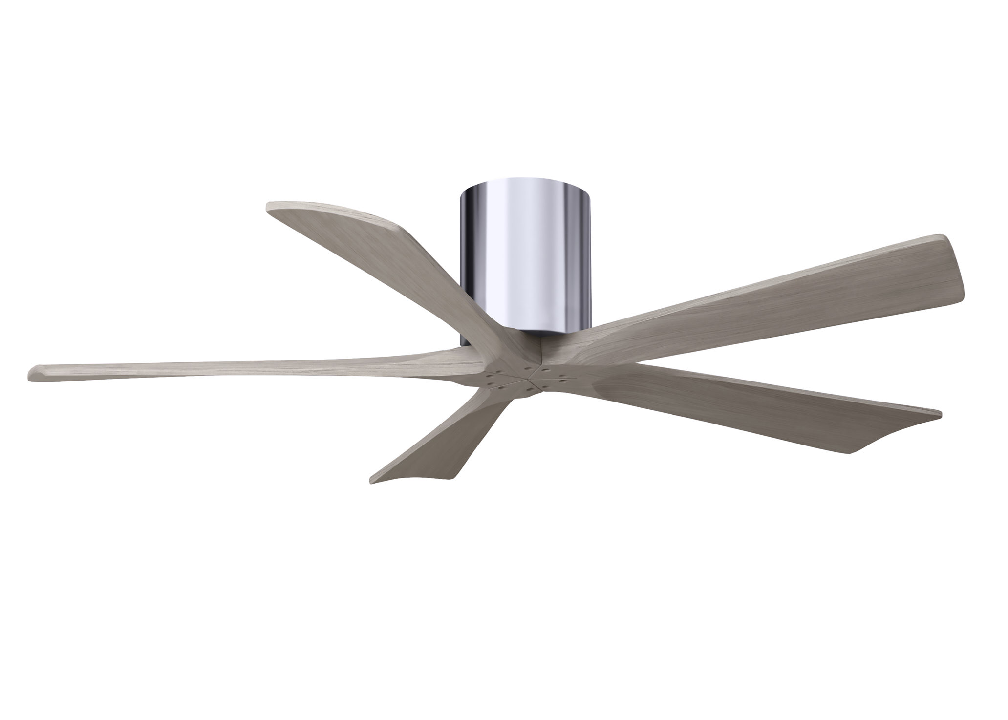 Irene-5H 6-speed ceiling fan in polished chrome finish with 52