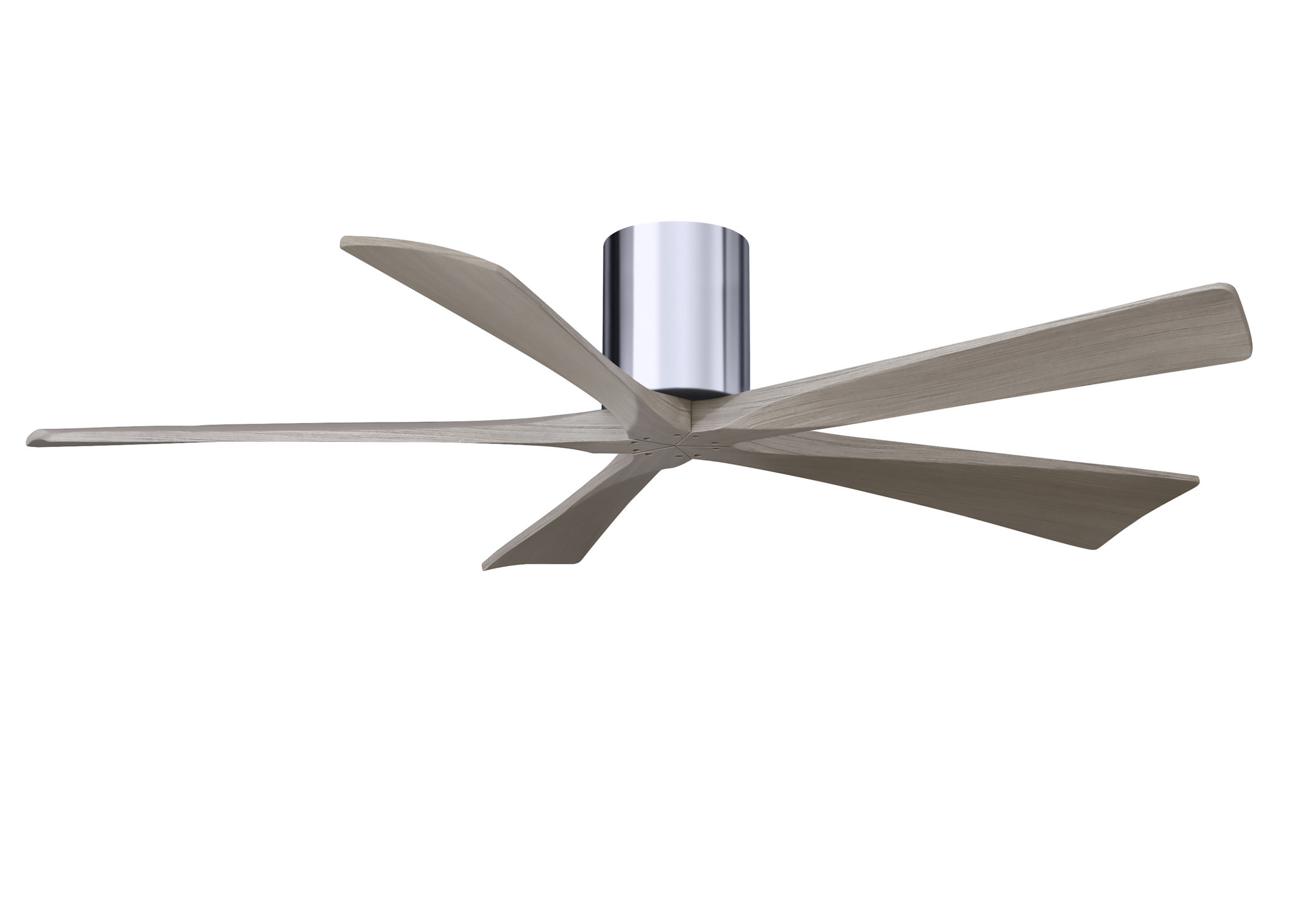 Irene-5H 6-speed ceiling fan in polished chrome finish with 60