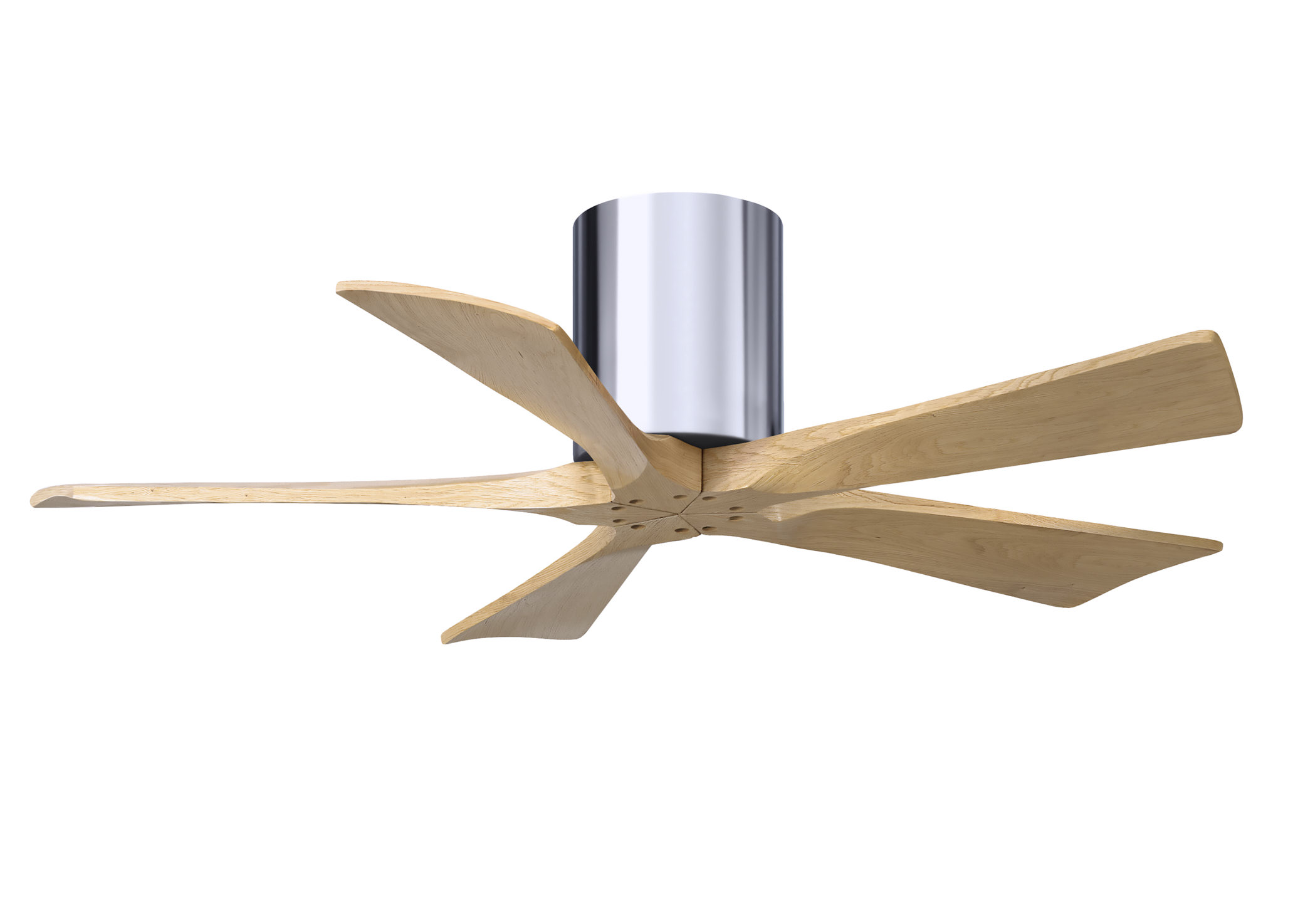 Irene-5H 6-speed ceiling fan in polished chrome finish with 42