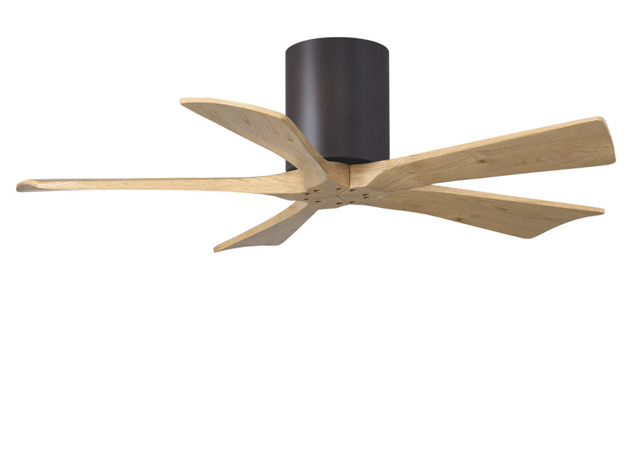 Irene-5H 6-speed ceiling fan in textured bronze finish with 42