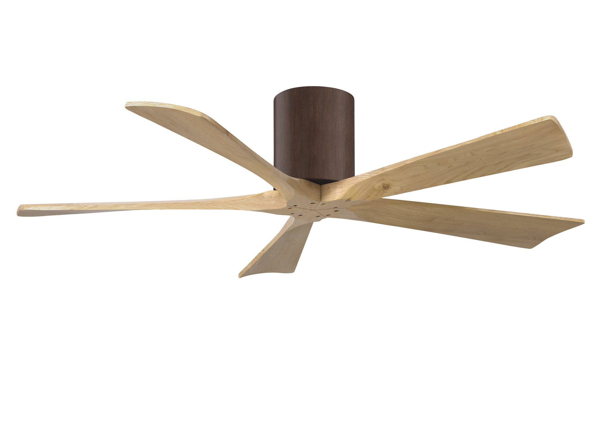 Irene-5H 6-speed ceiling fan in walnut finish with 52