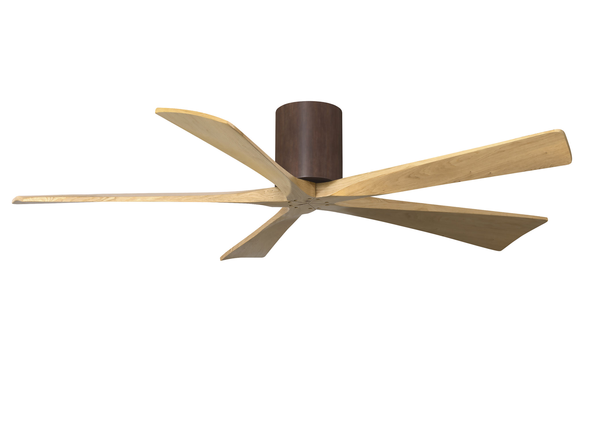 Irene-5H 6-speed ceiling fan in walnut finish with 60