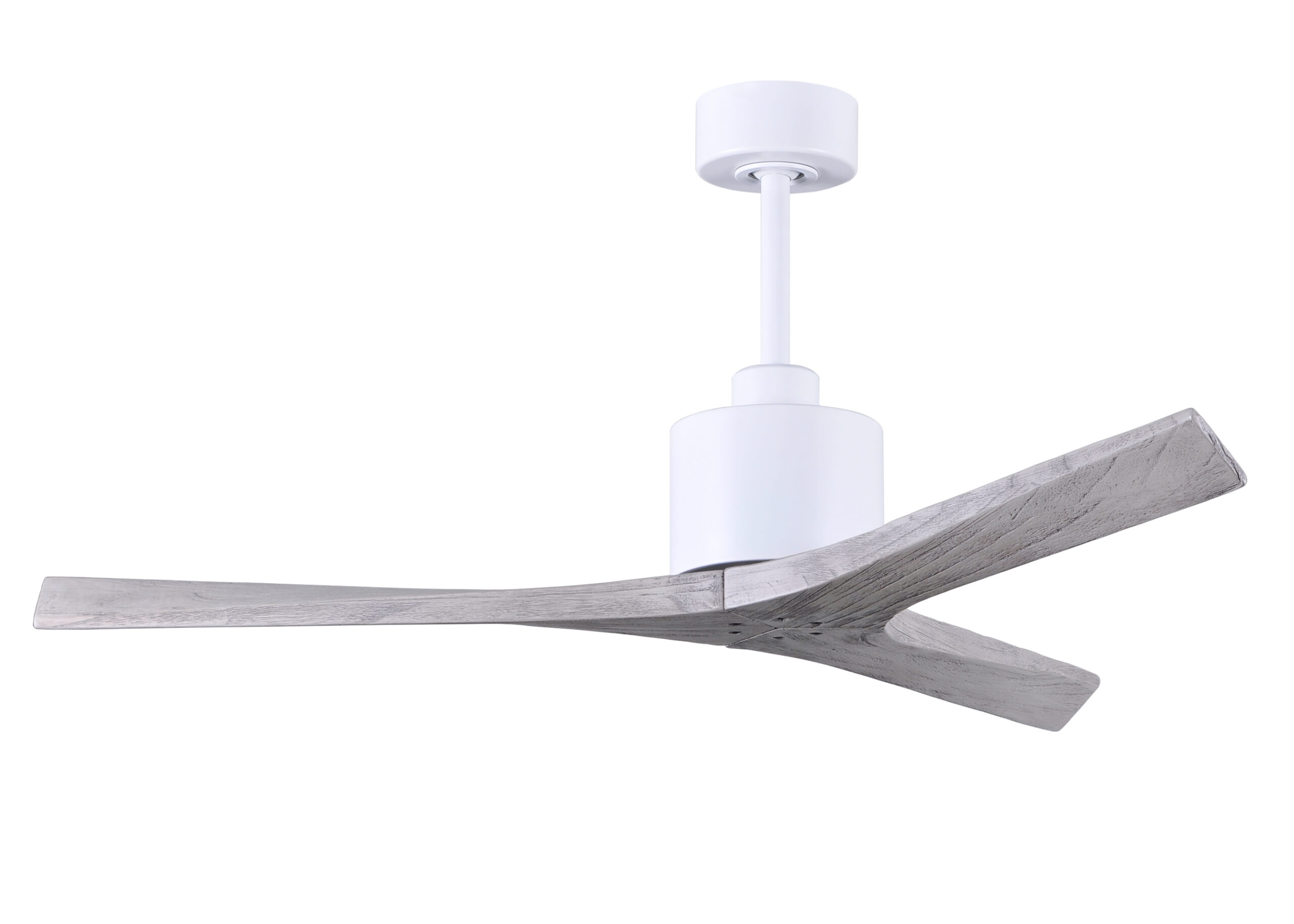 Mollywood ceiling fan in Matte White with 52” Barn Wood blade