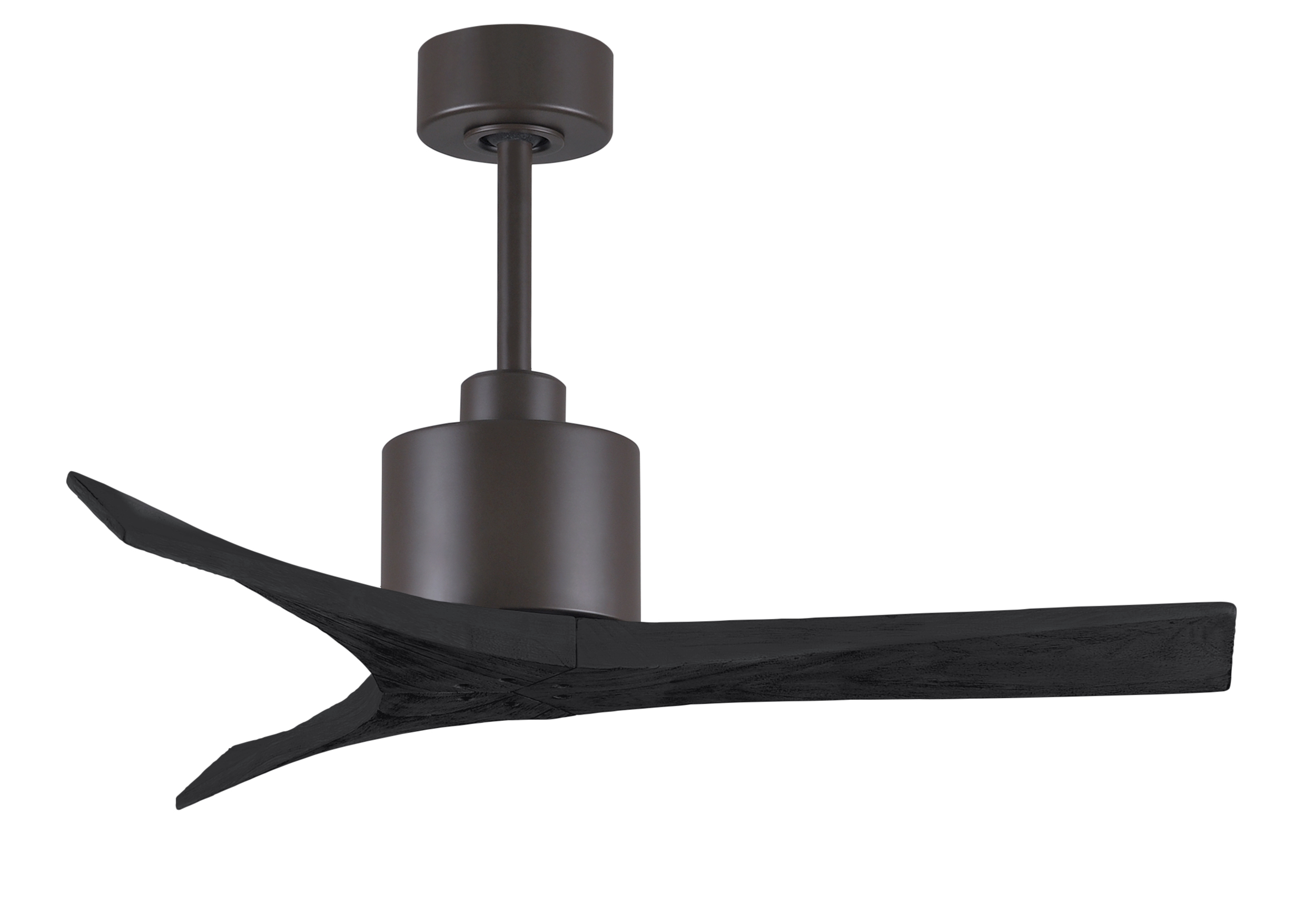 Mollywood Ceiling Fan in Textured Bronze with 42” Matte Black Blades