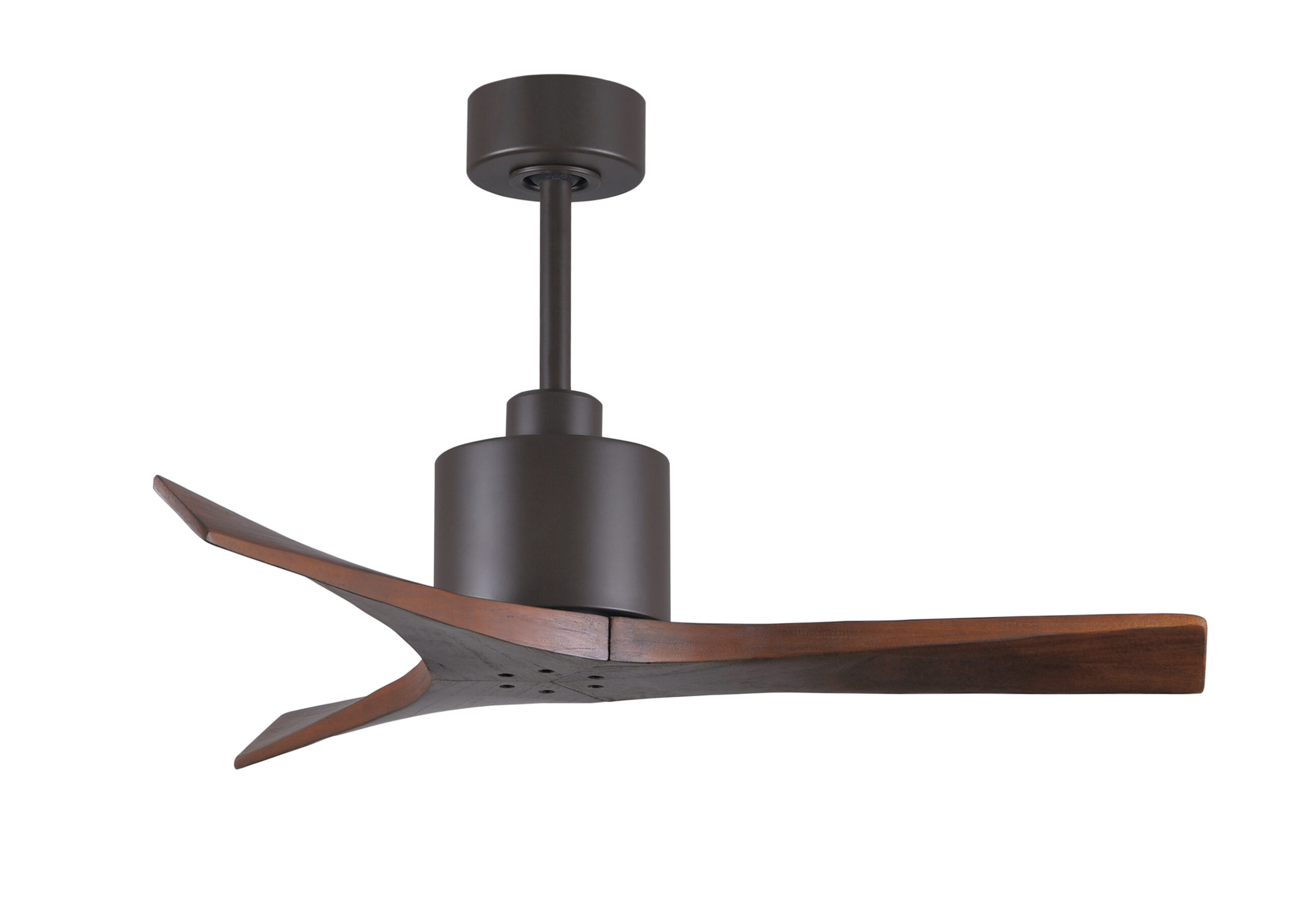 Mollywood Ceiling Fan in Textured Bronze with 42” Walnut Blades