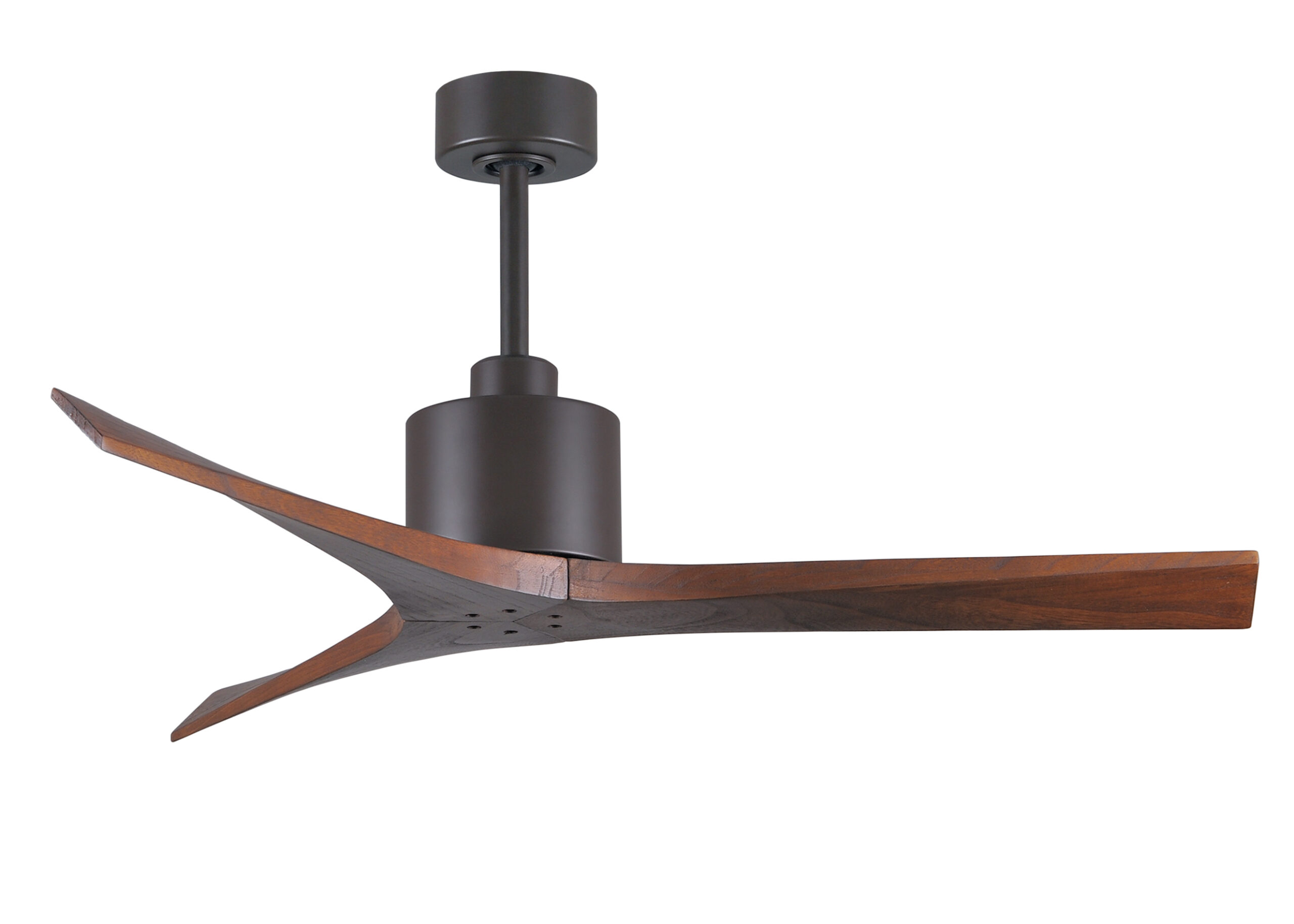 Mollywood Ceiling Fan in Textured Bronze with 52” Walnut Blades