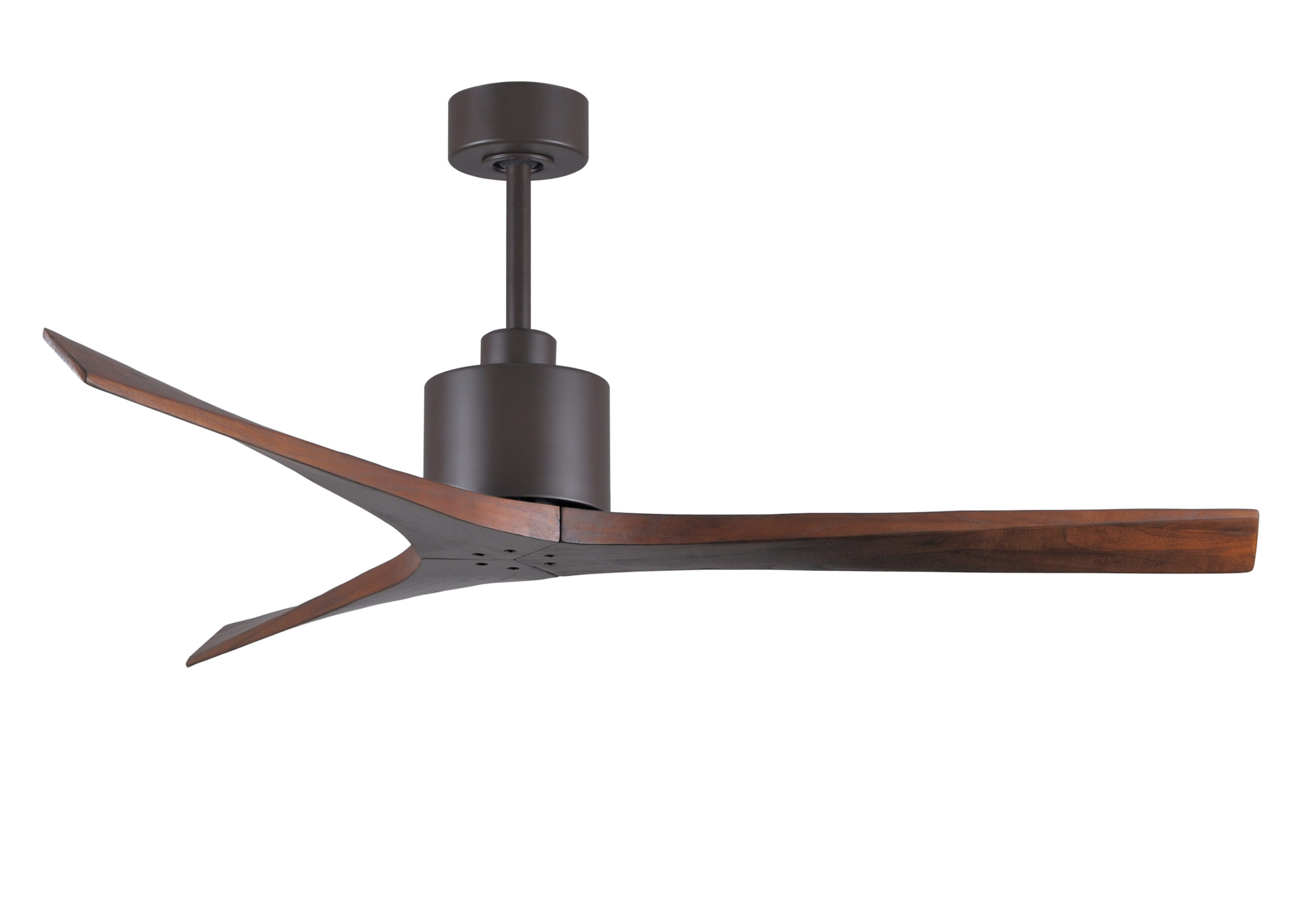 Mollywood Ceiling Fan in Textured Bronze with 60” Walnut Blades