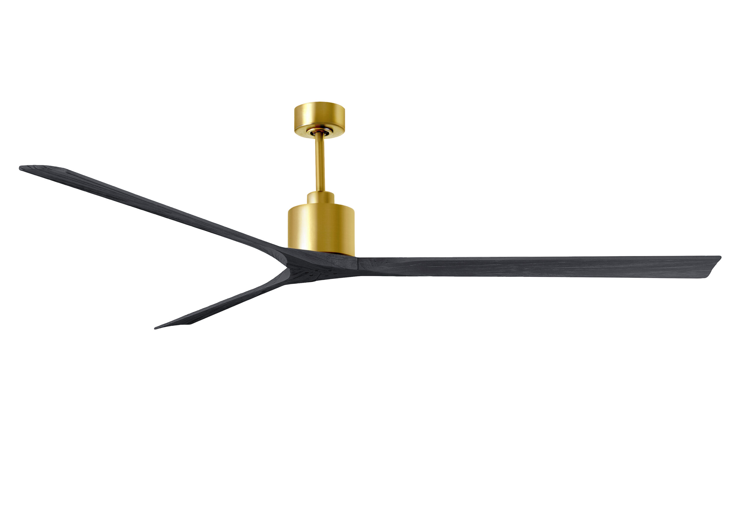 Nan XL Ceiling Fan in Brushed Brass with 90” Matte Black Blades