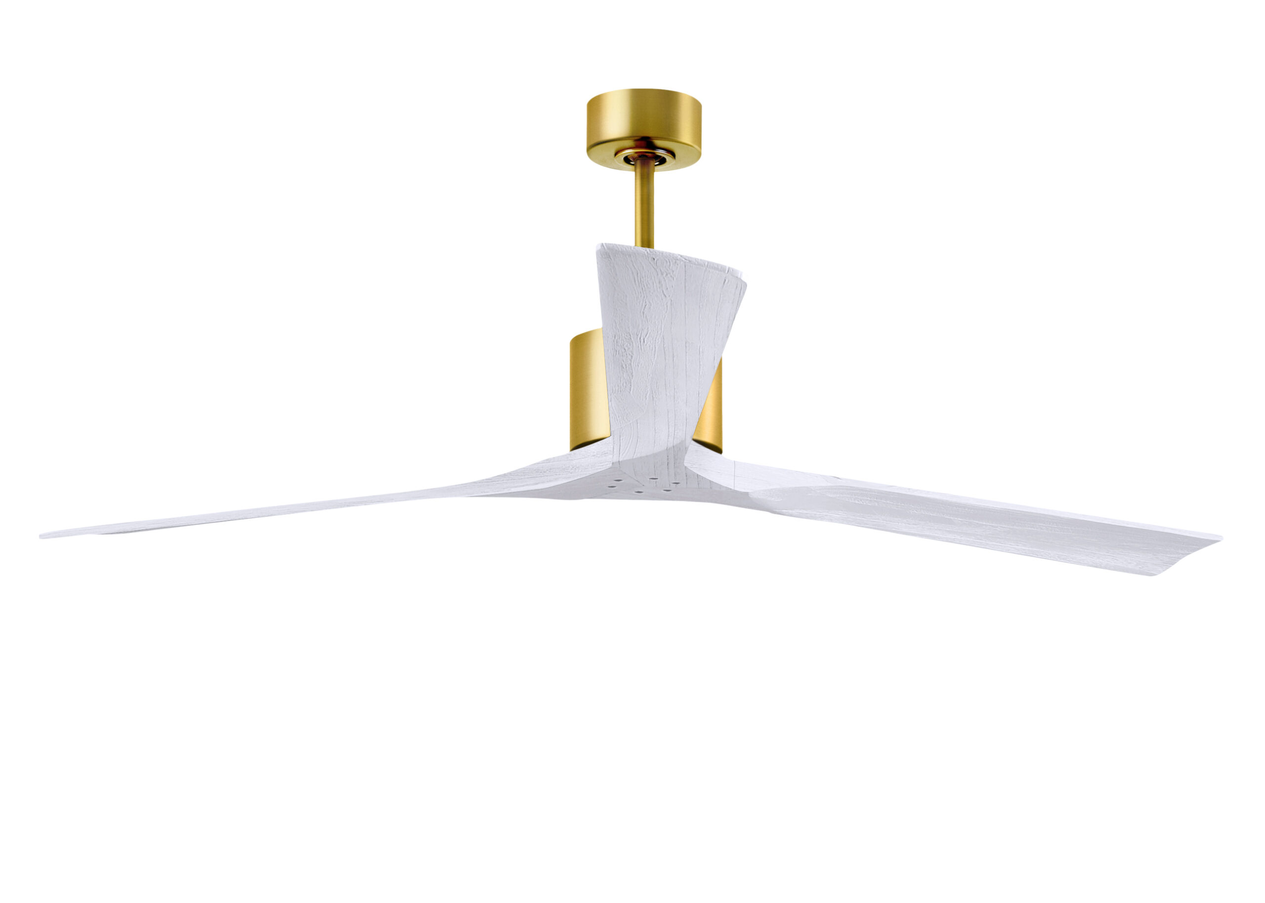 Nan XL Ceiling Fan in Brushed Brass with 72” Matte White Blades
