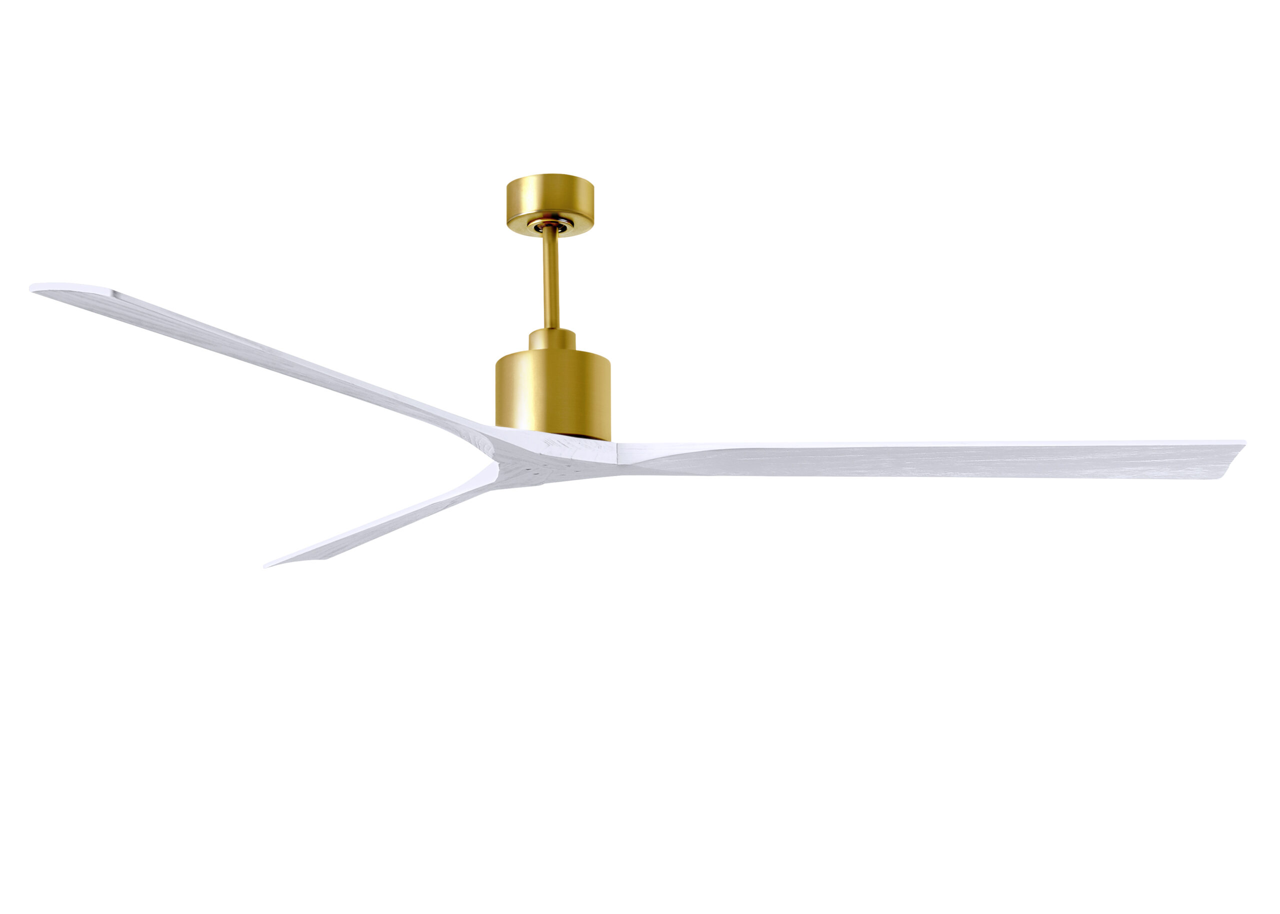 Nan XL Ceiling Fan in Brushed Brass with 90” Matte White Blades