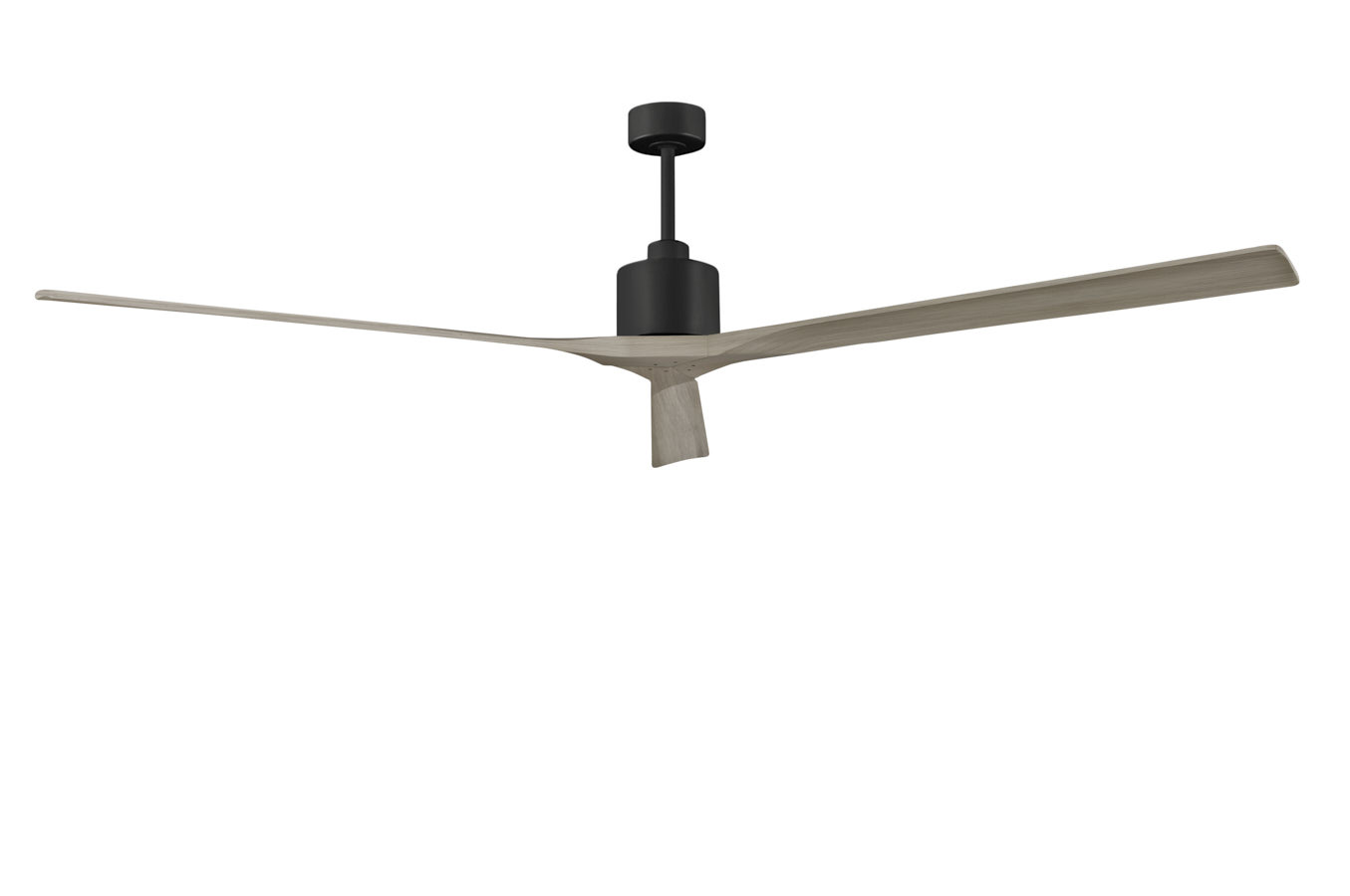 Nan XL ceiling fan in Matte Black with 90” Gray Ash blades
