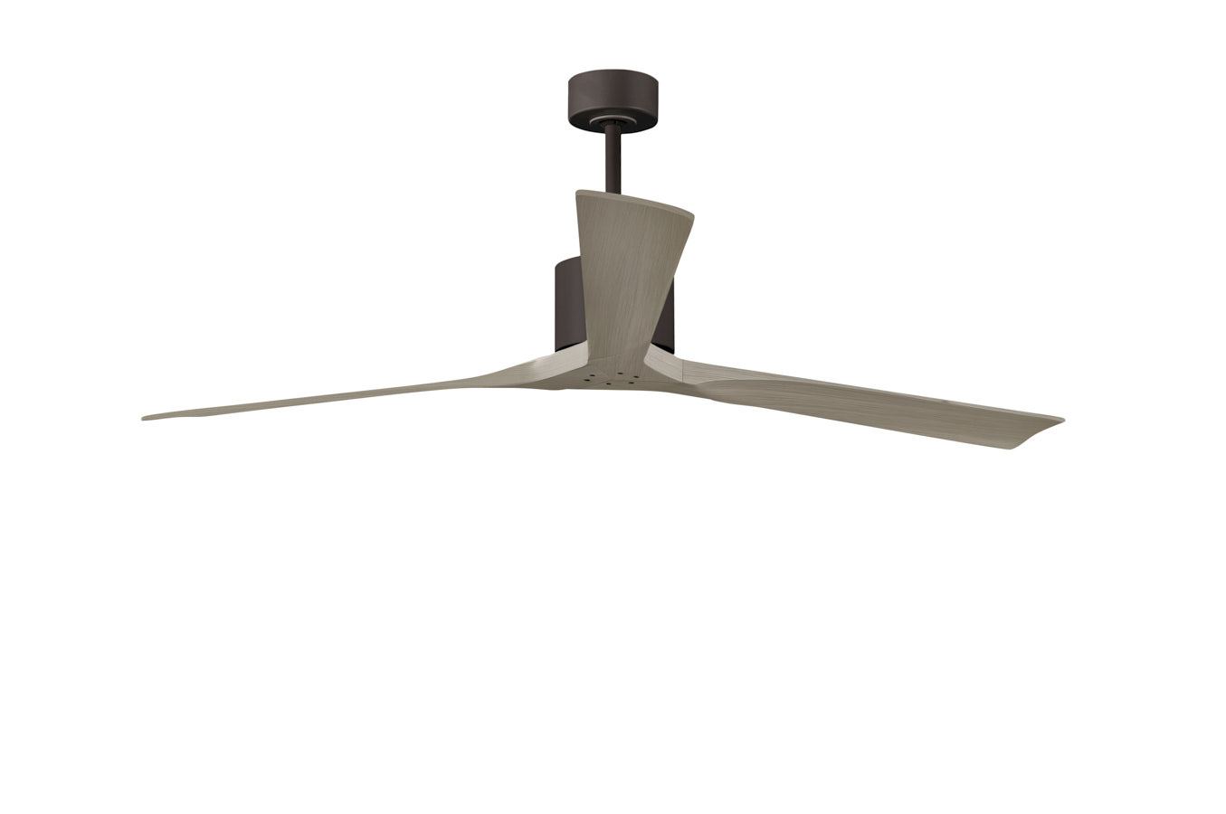 Nan XL ceiling fan in Textured Bronze with 72” Gray Ash blades