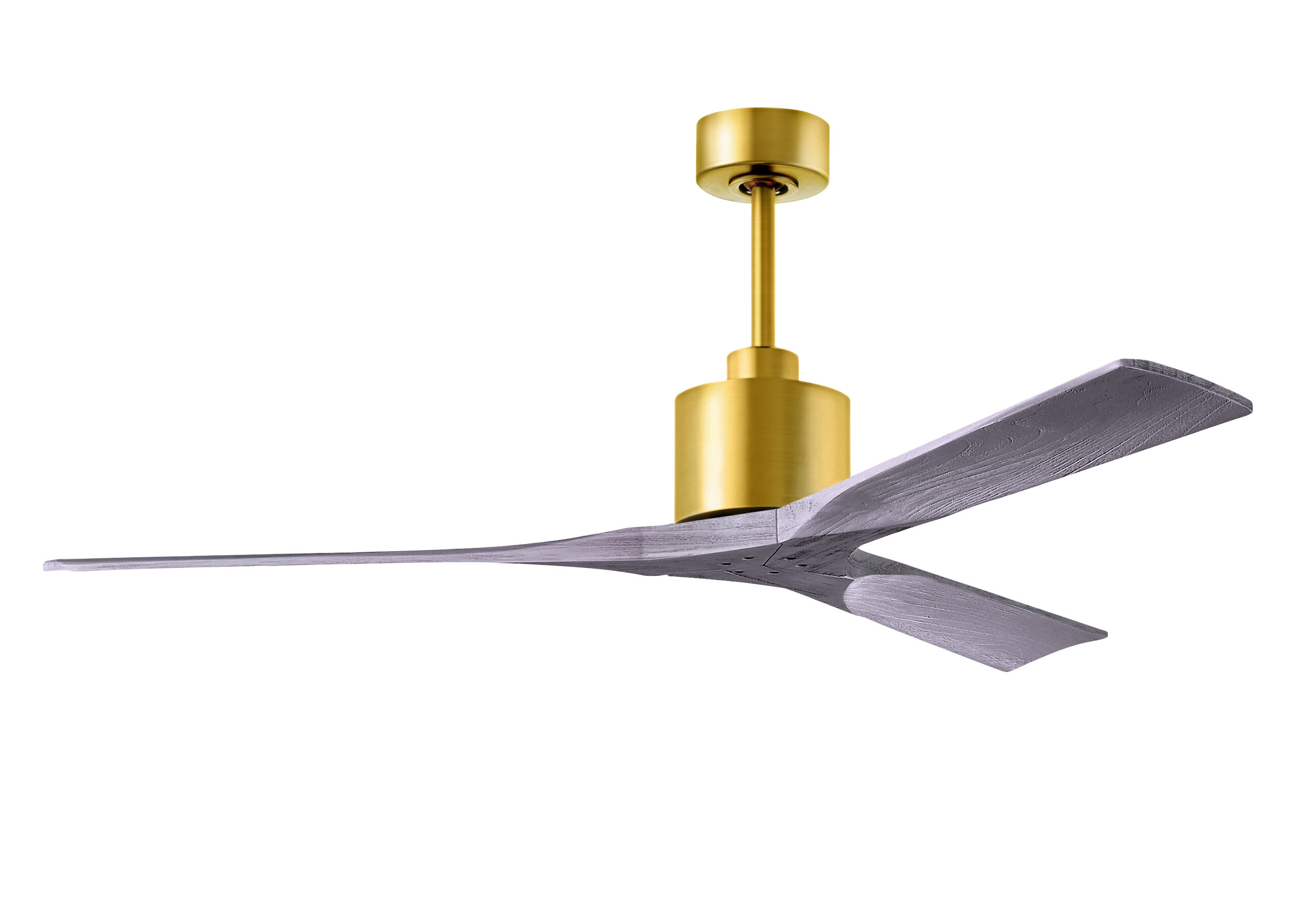 Nan Ceiling Fan in Brushed Brass with 60” Barn Wood Blades
