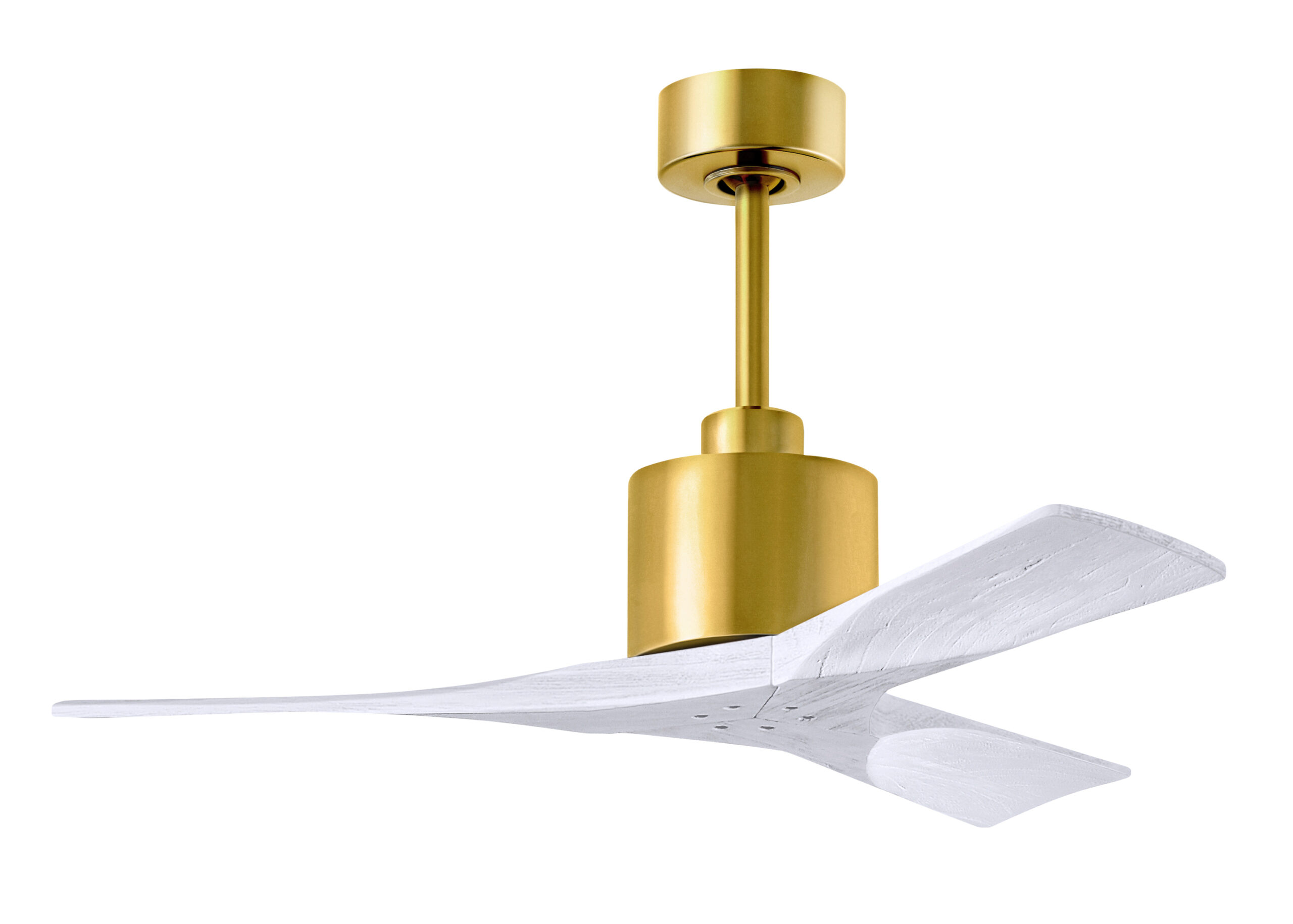 Nan Ceiling Fan in Brushed Brass with 42” Matte White Blades