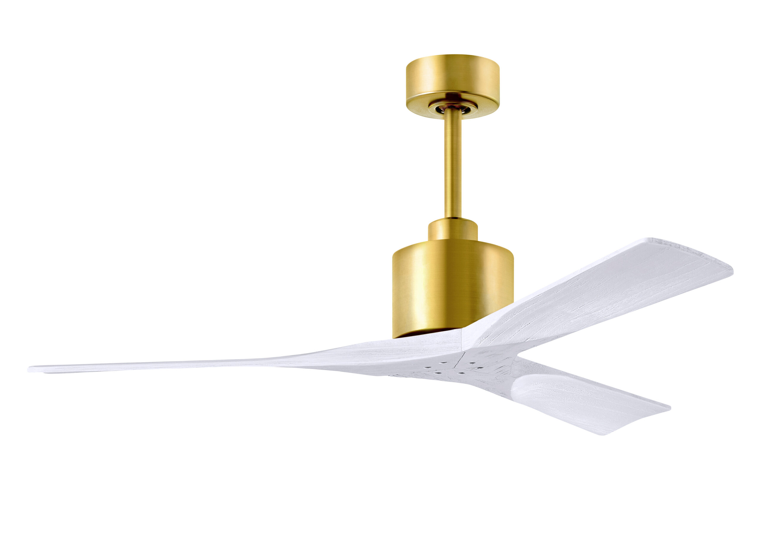 Nan Ceiling Fan in Brushed Brass with 52” Matte White Blades