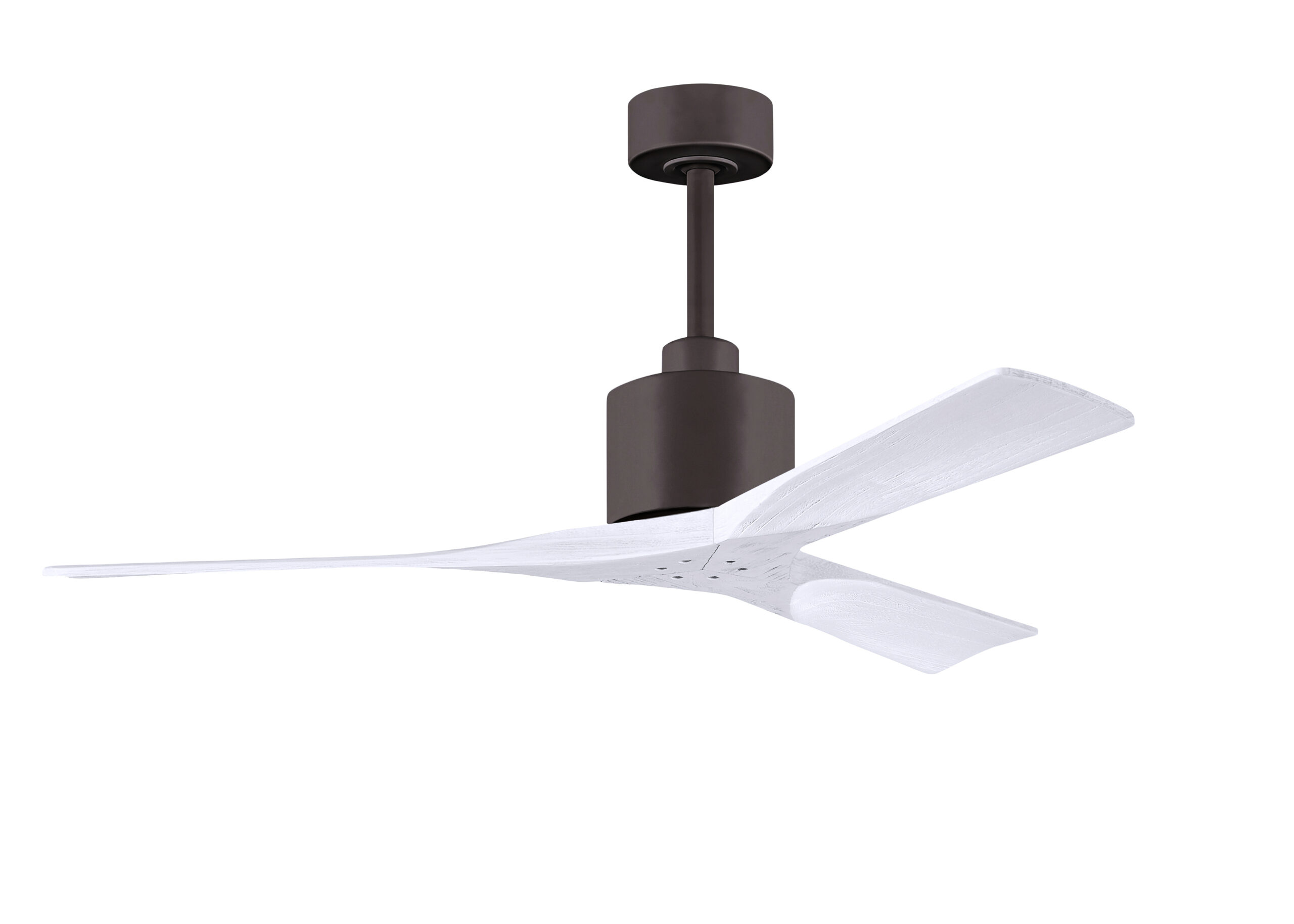 Nan Ceiling Fan in Textured Bronze with 52” Matte White Blades