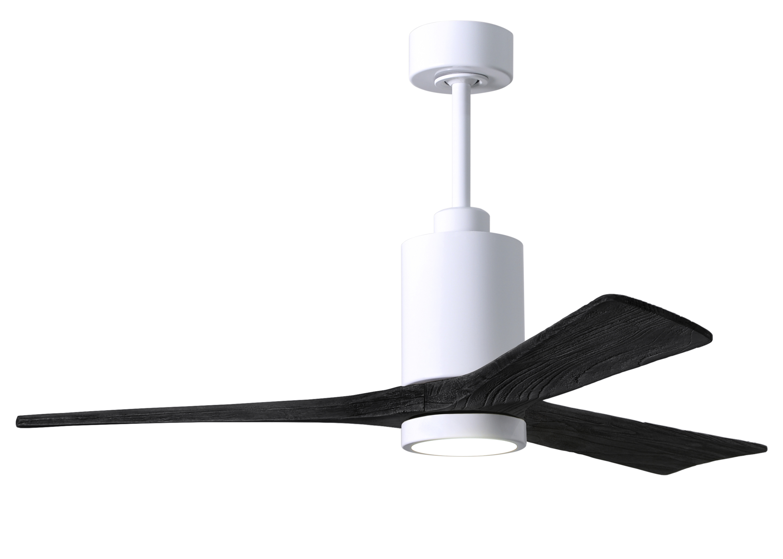 Patricia-3 Ceiling Fan in Gloss White with 52
