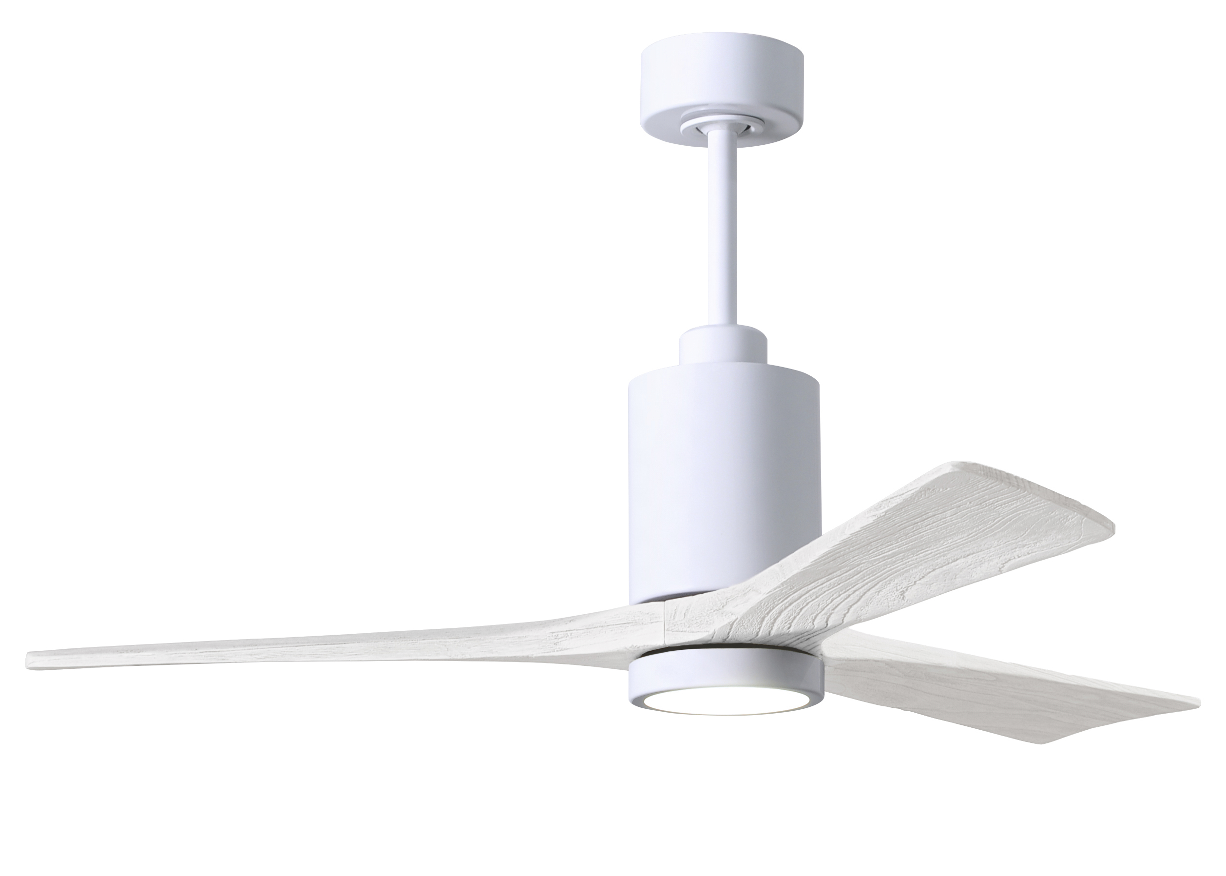 Patrícia-3 Ceiling Fan in Gloss White with 52” Matte White Blades