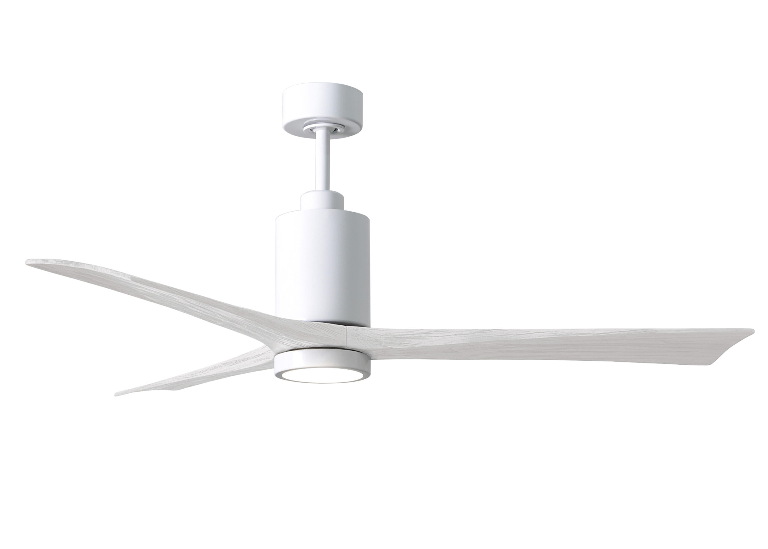 Patrícia-3 ceiling fan in Gloss White with 60” Matte White bl