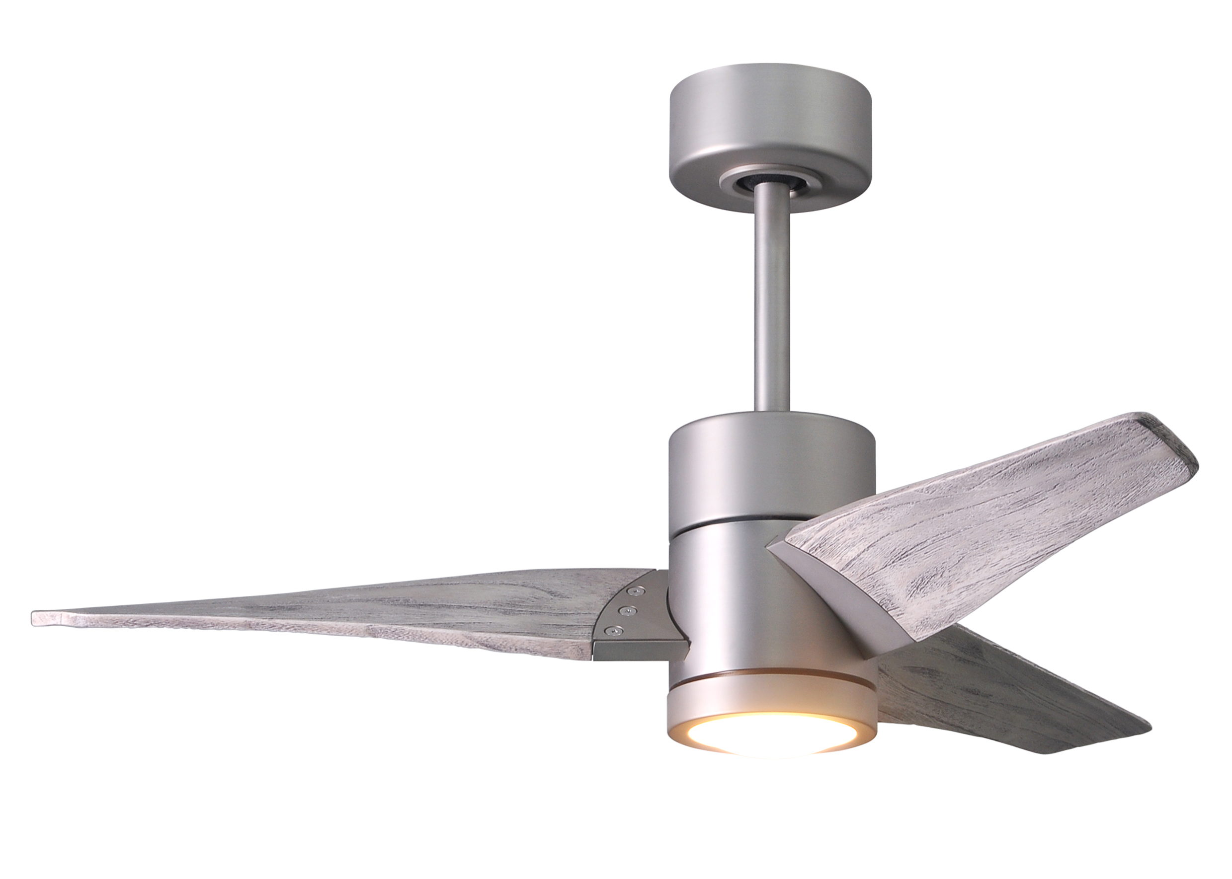 Super Janet Ceiling Fan in Brushed Nickel with 42” Barn Wood Blades