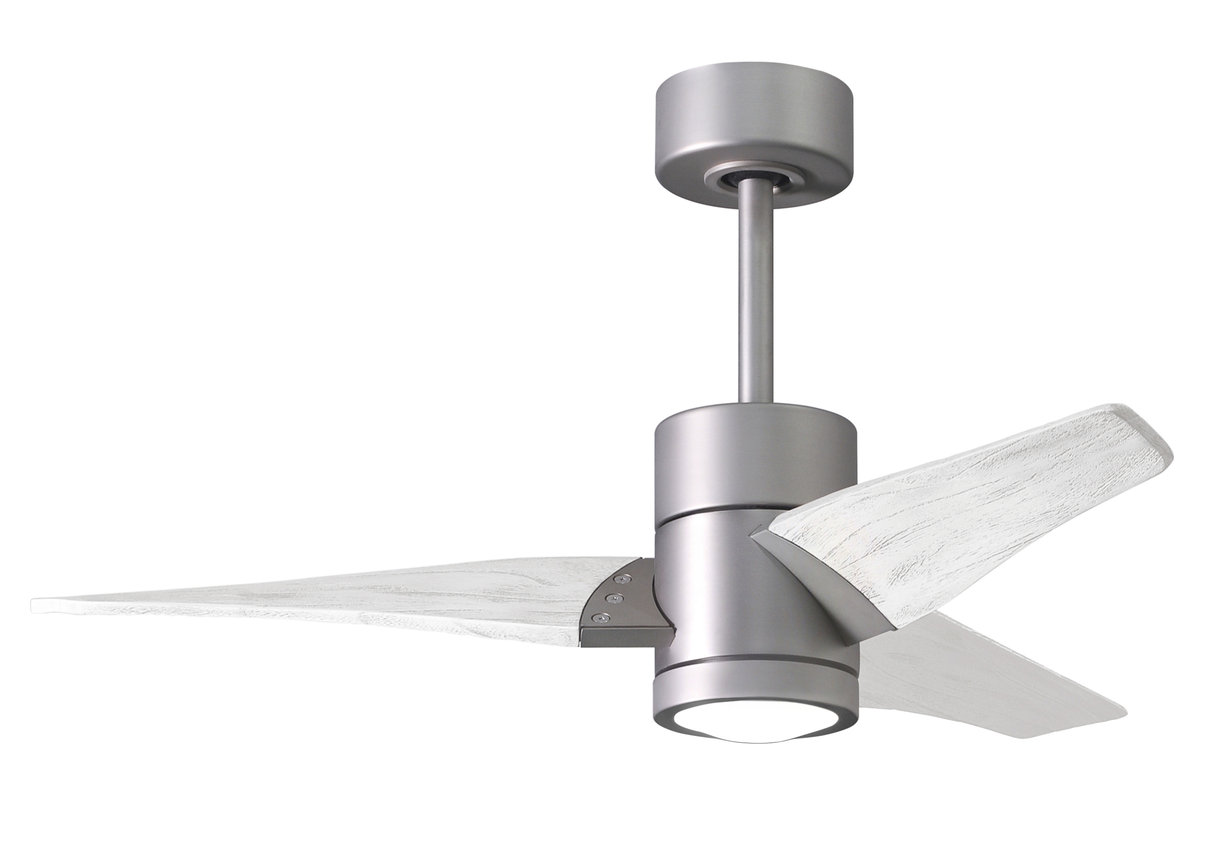 Super Janet Ceiling Fan in Brushed Nickel with 42” Matte White Blades