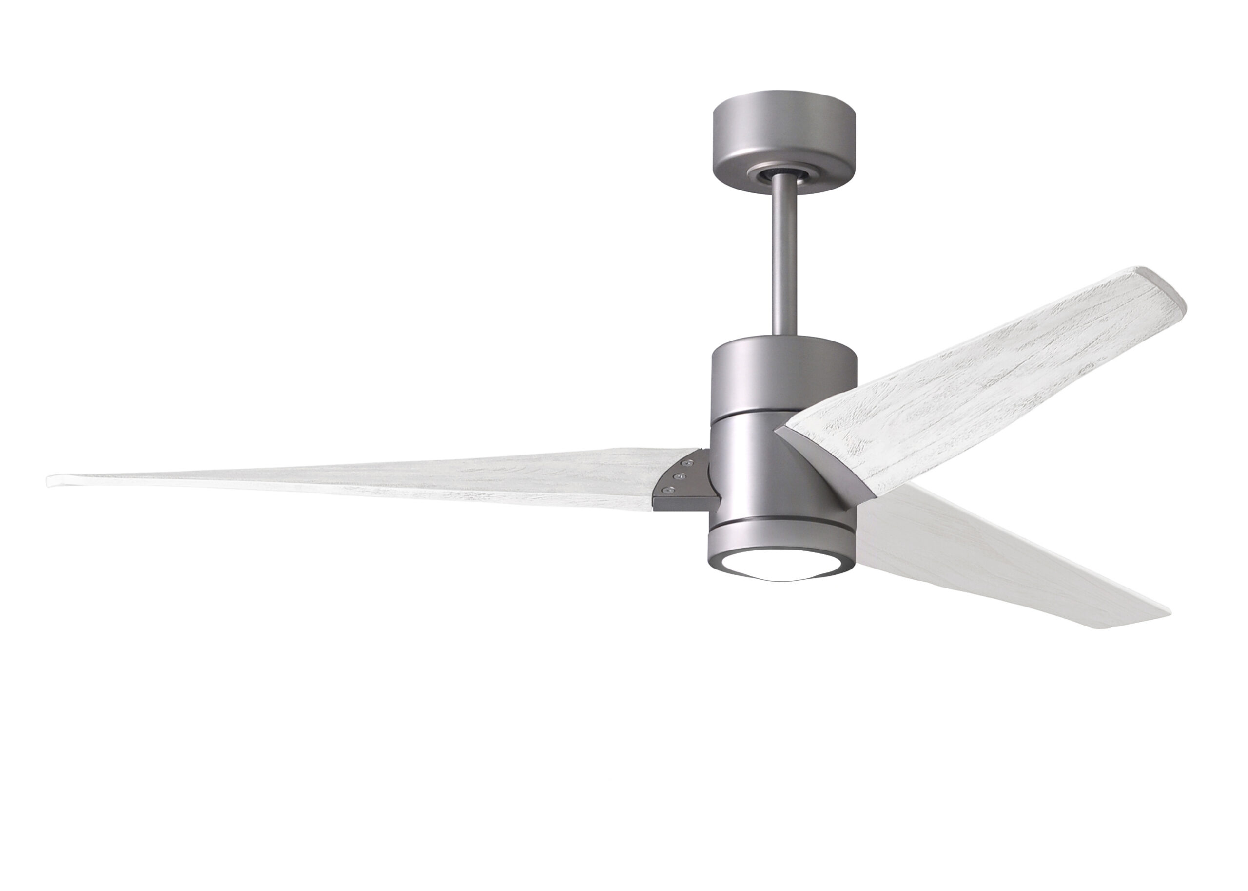 Super Janet Ceiling Fan in Brushed Nickel with 60” Matte White Blades