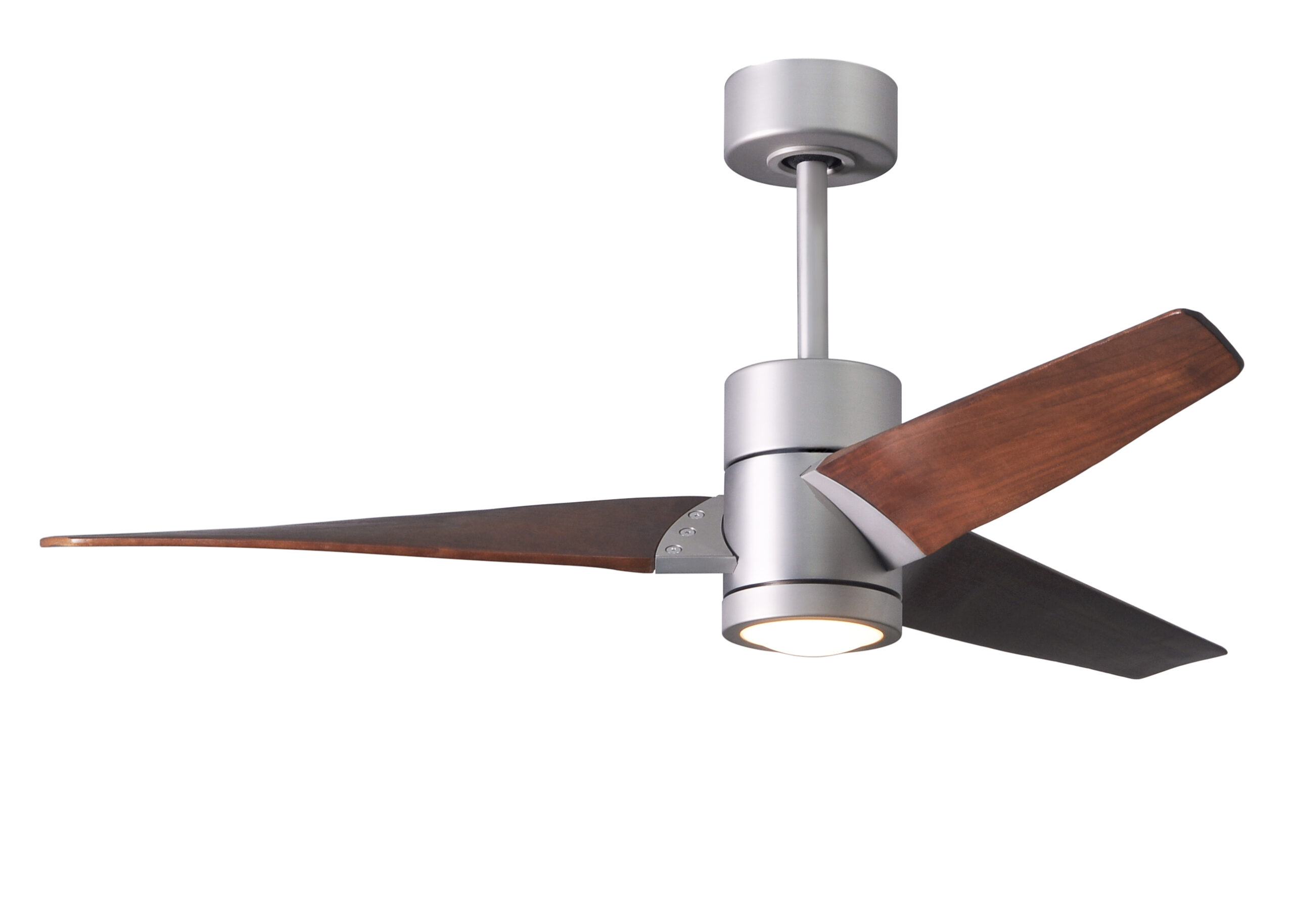 Super Janet Ceiling Fan in Brushed Nickel with 52” Barn Wood Blades
