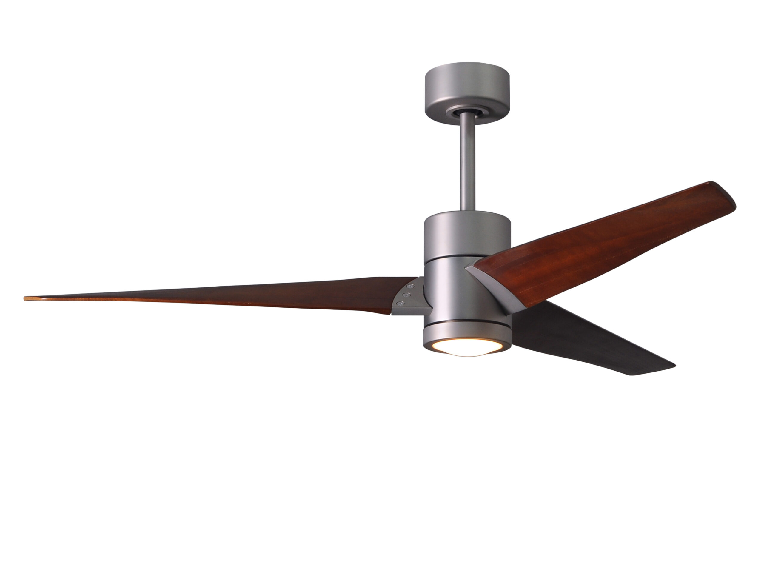 Super Janet Ceiling Fan in Brushed Nickel with 60” Barn Wood Blades