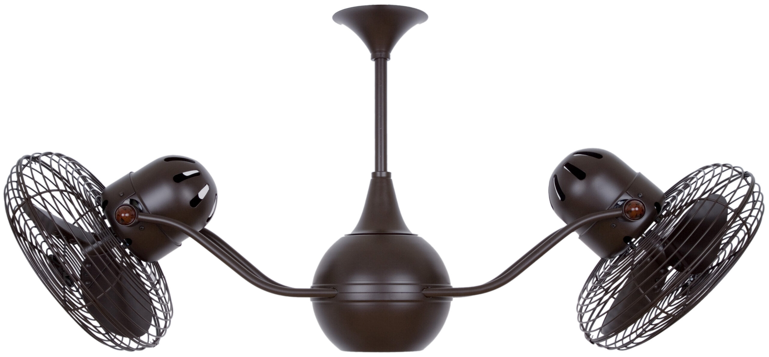 Vent-Bettina rotational dual head ceiling fan in Bronzette finis
